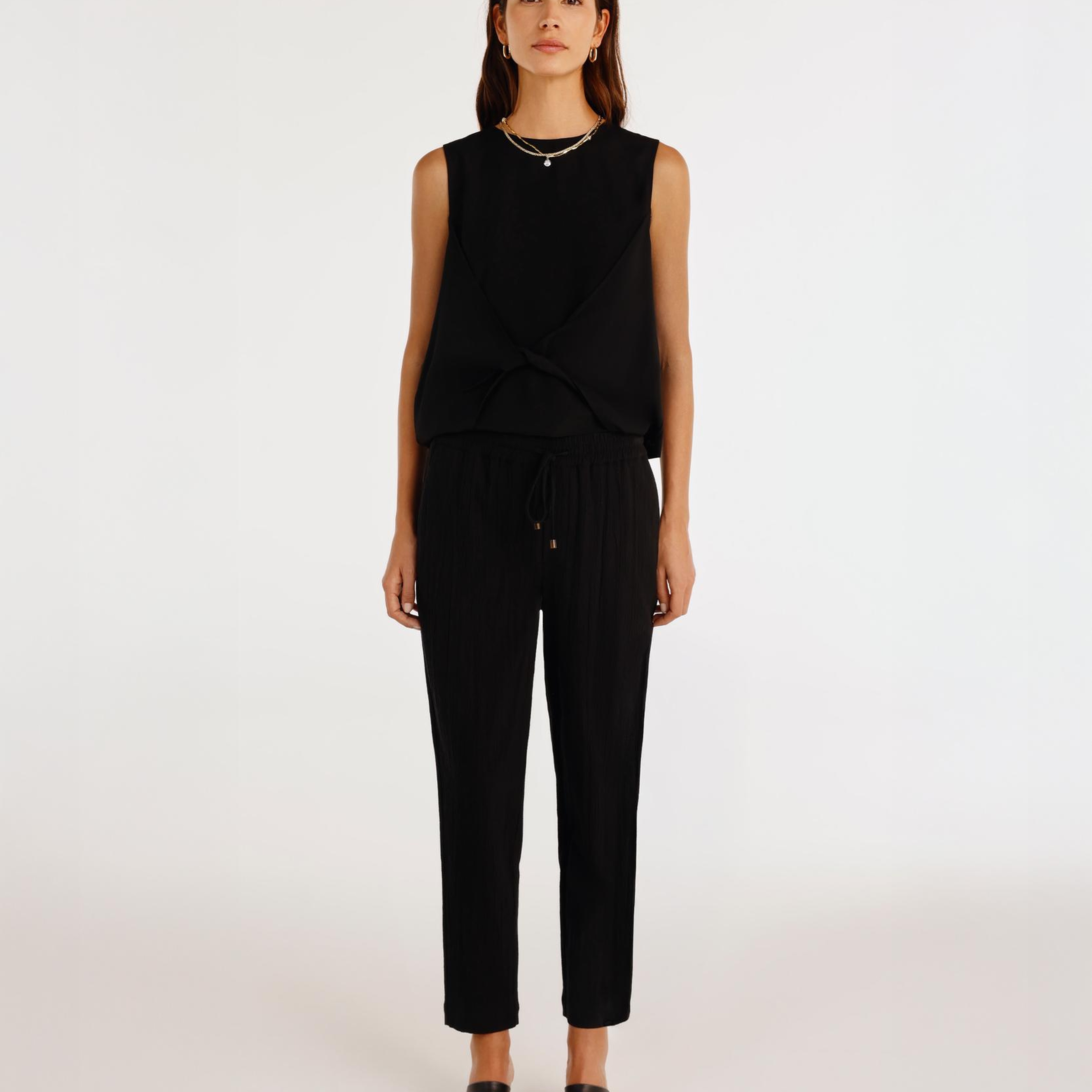 YARGICI Beli Bağlama Detaylı Pantolon