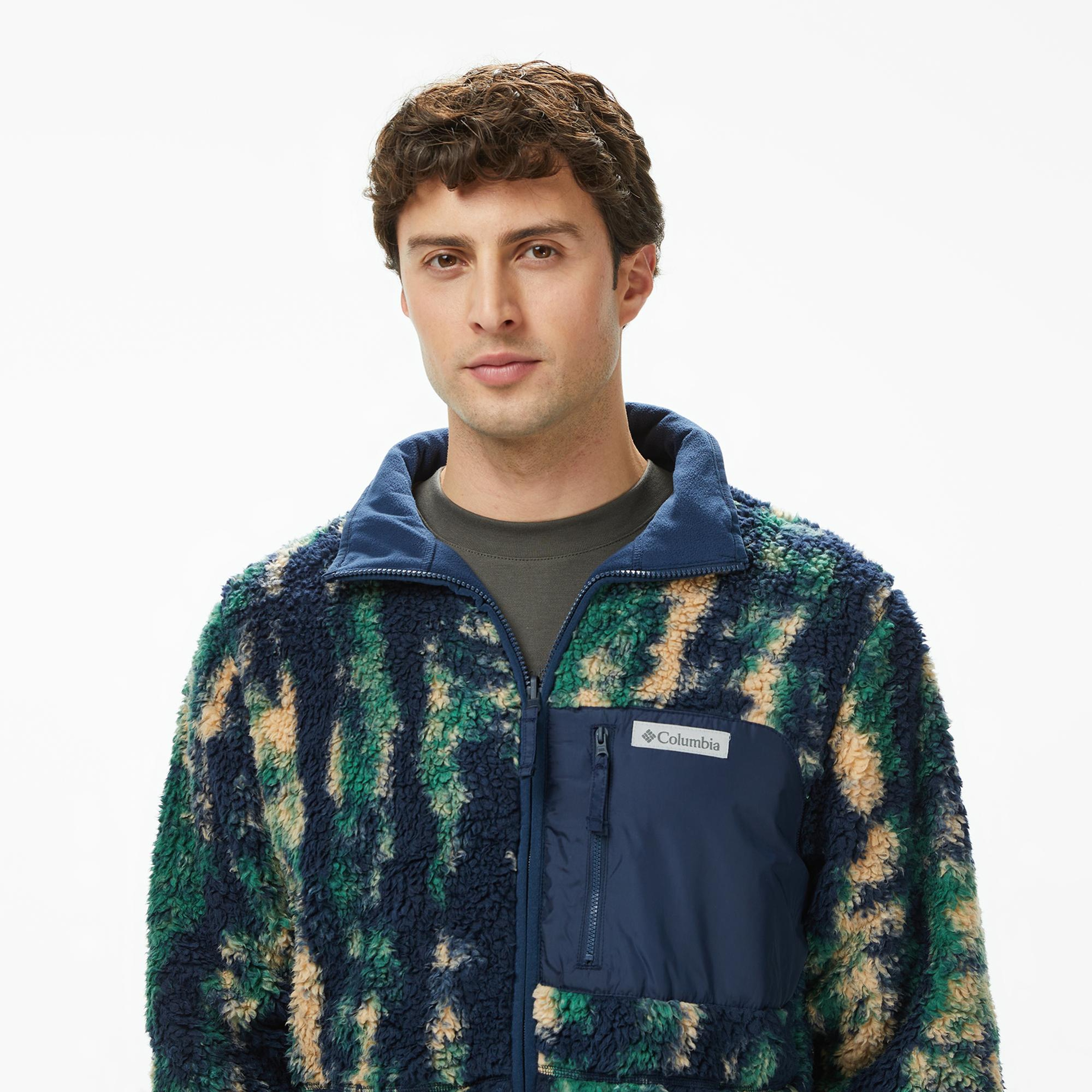 Columbia Winter Pass Reversible Fleece Erkek Renkli Polar Ceket