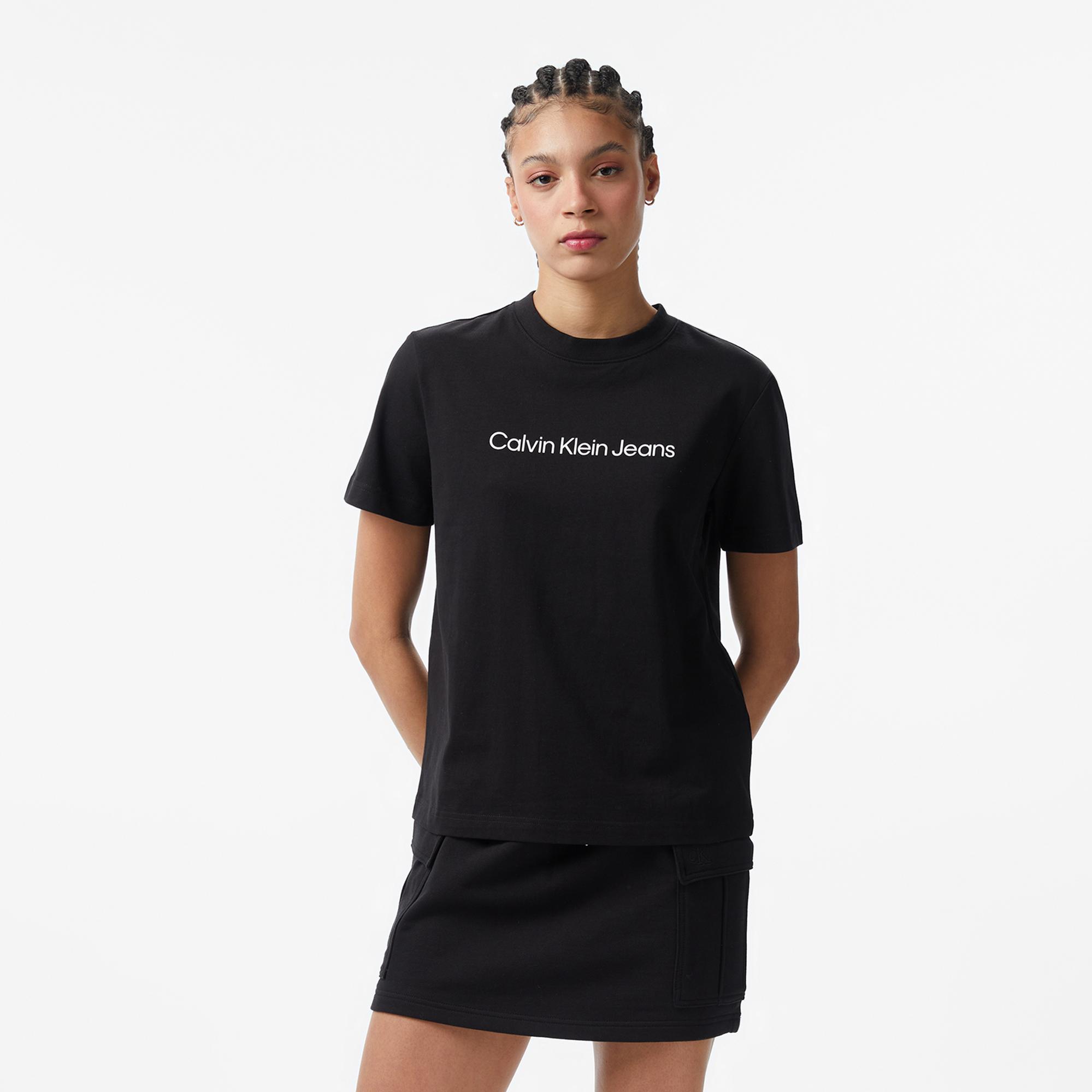 Calvin Klein Logo Classic Kadın Siyah T-Shirt