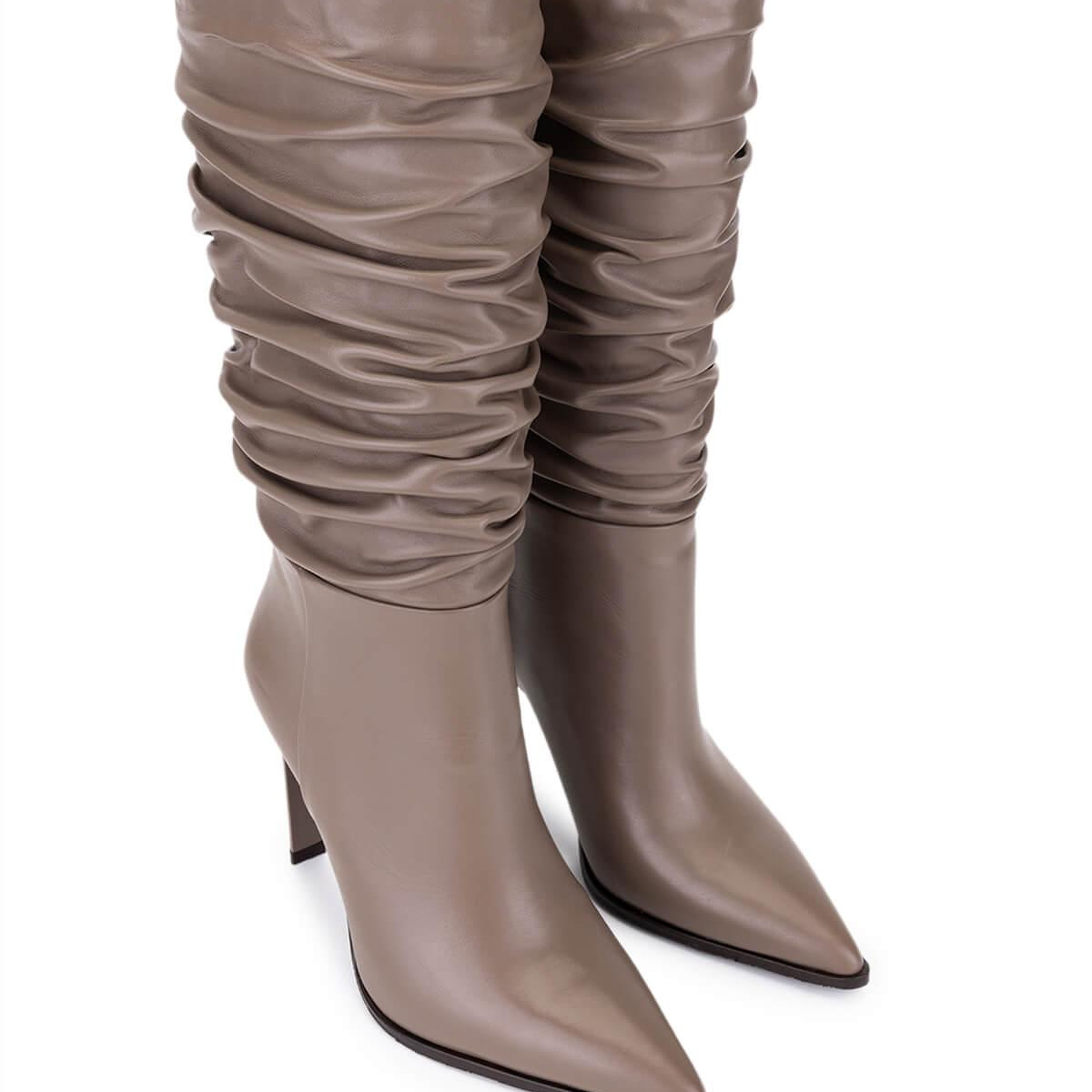 Tamer Tanca Kadın Hakiki Deri Vizon Topuklu Çizme