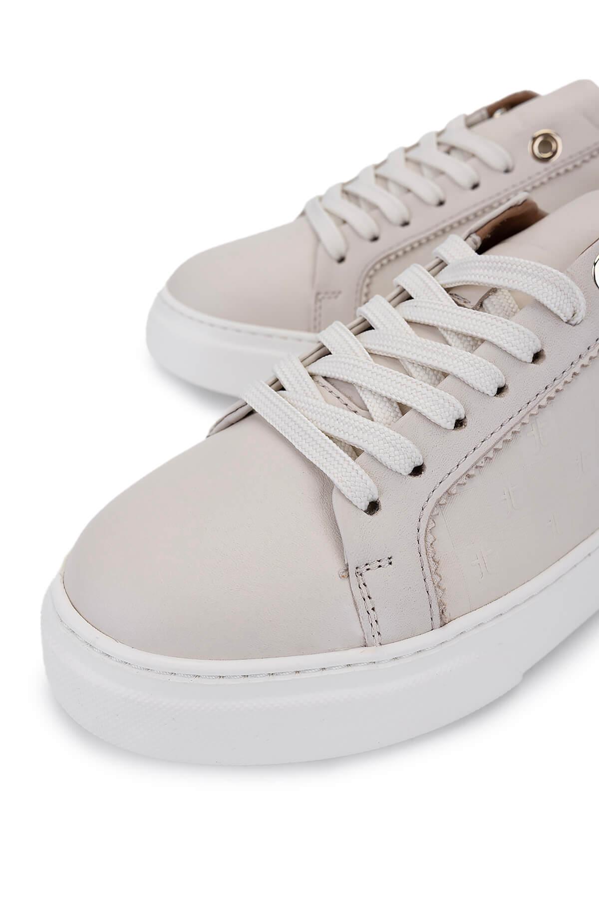 Tamer Tanca Kadın Hakiki Deri Bej Sneakers & Spor Ayakkabı