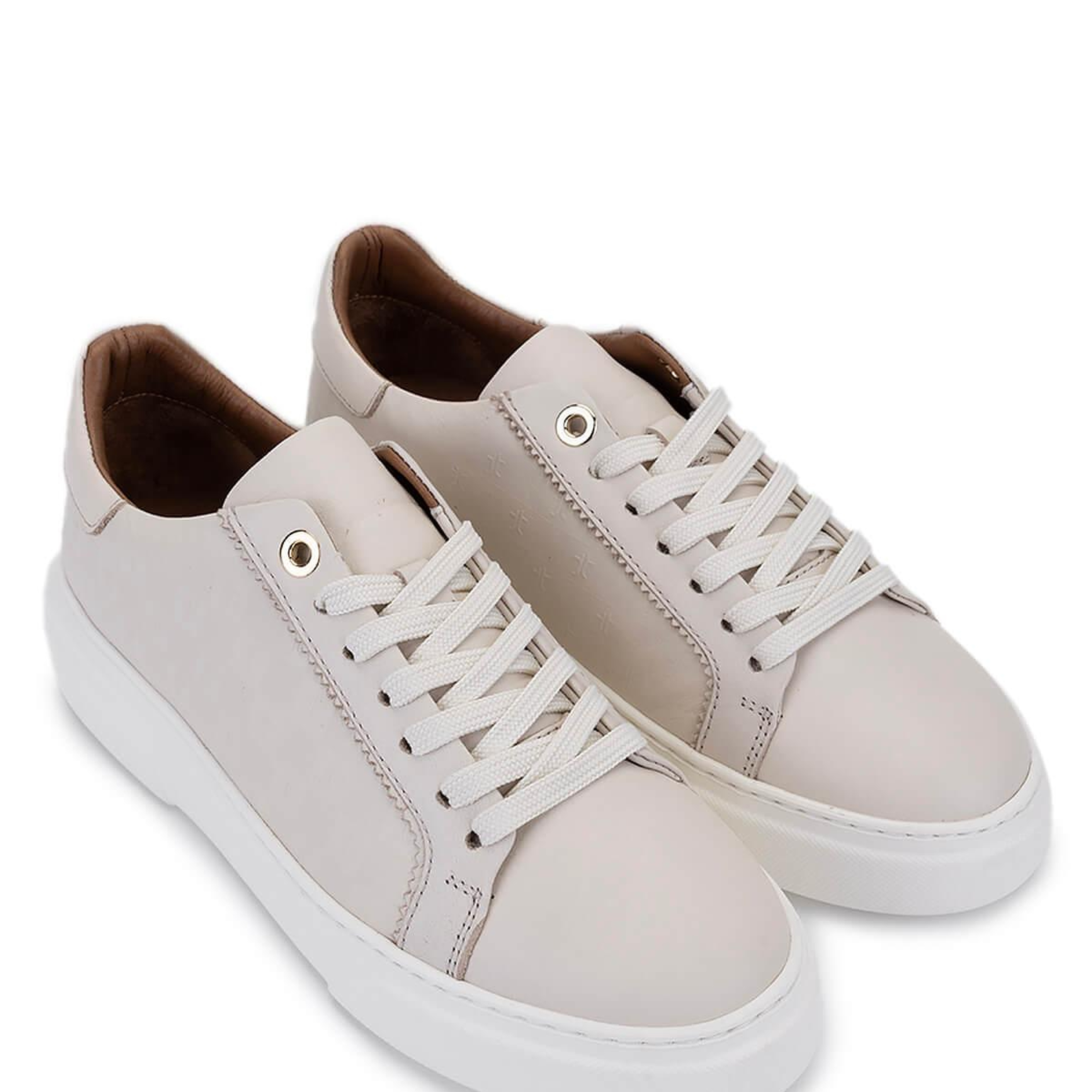 Tamer Tanca Kadın Hakiki Deri Bej Sneakers & Spor Ayakkabı