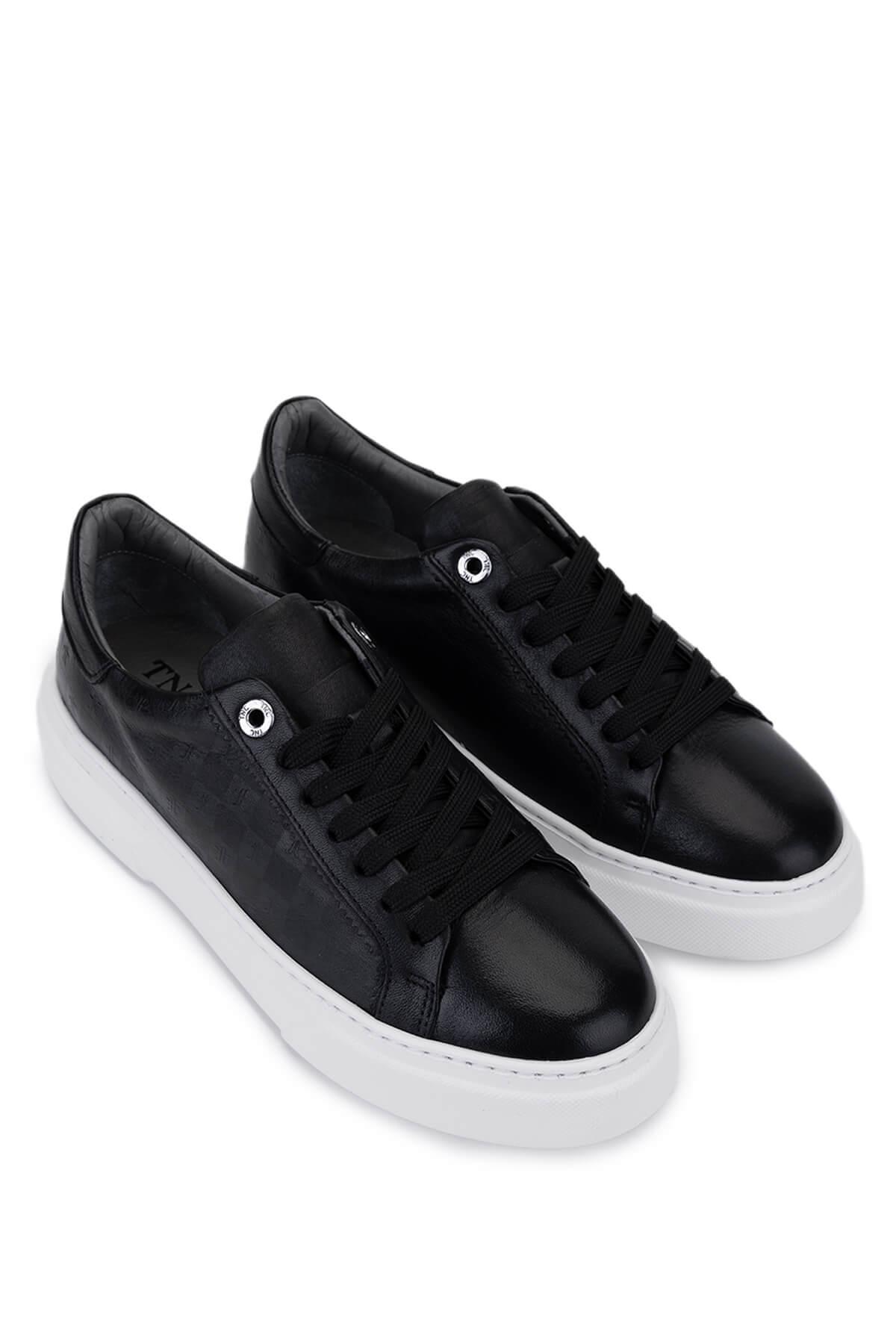 Tamer Tanca Kadın Hakiki Deri Siyah Sneakers & Spor Ayakkabı