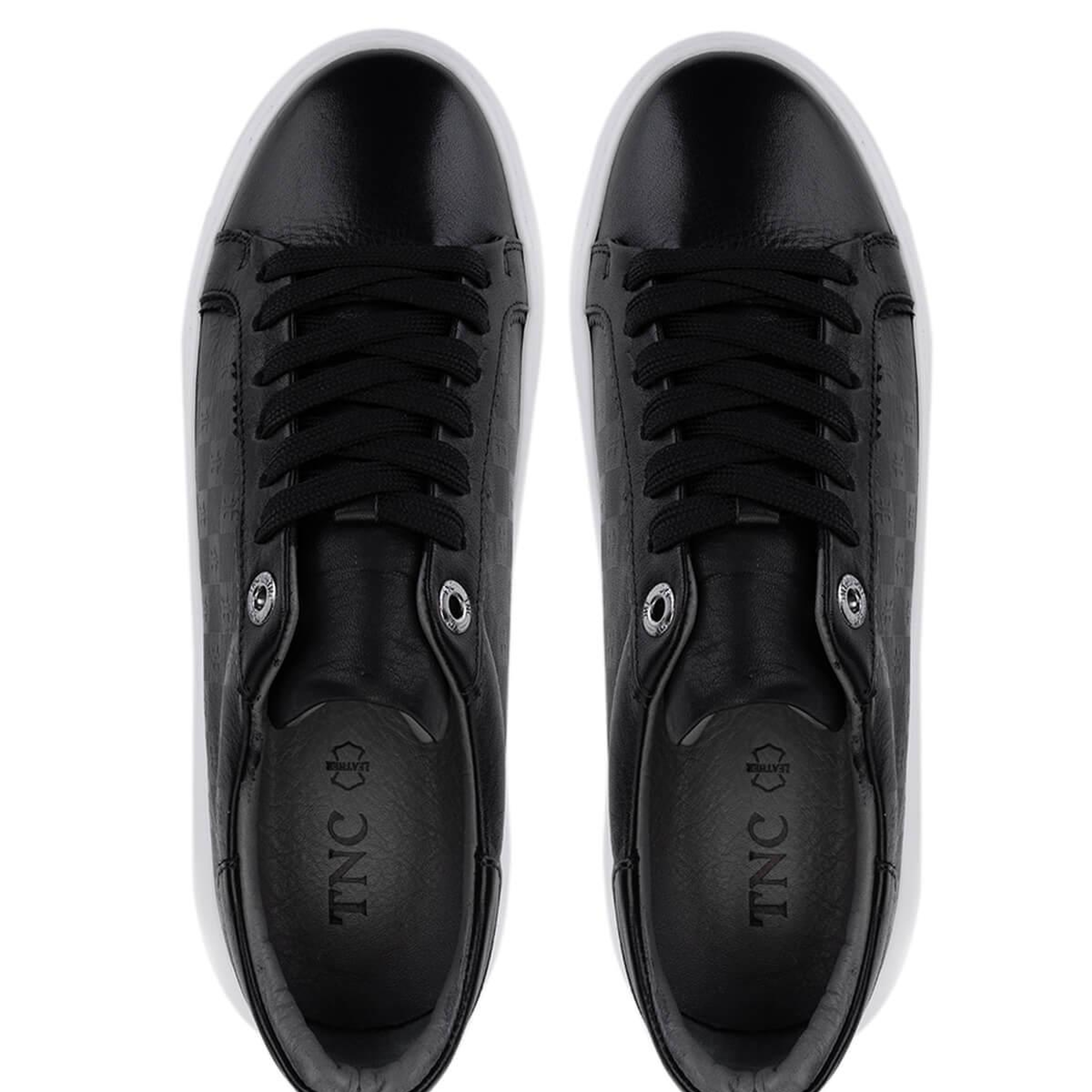 Tamer Tanca Kadın Hakiki Deri Siyah Sneakers & Spor Ayakkabı