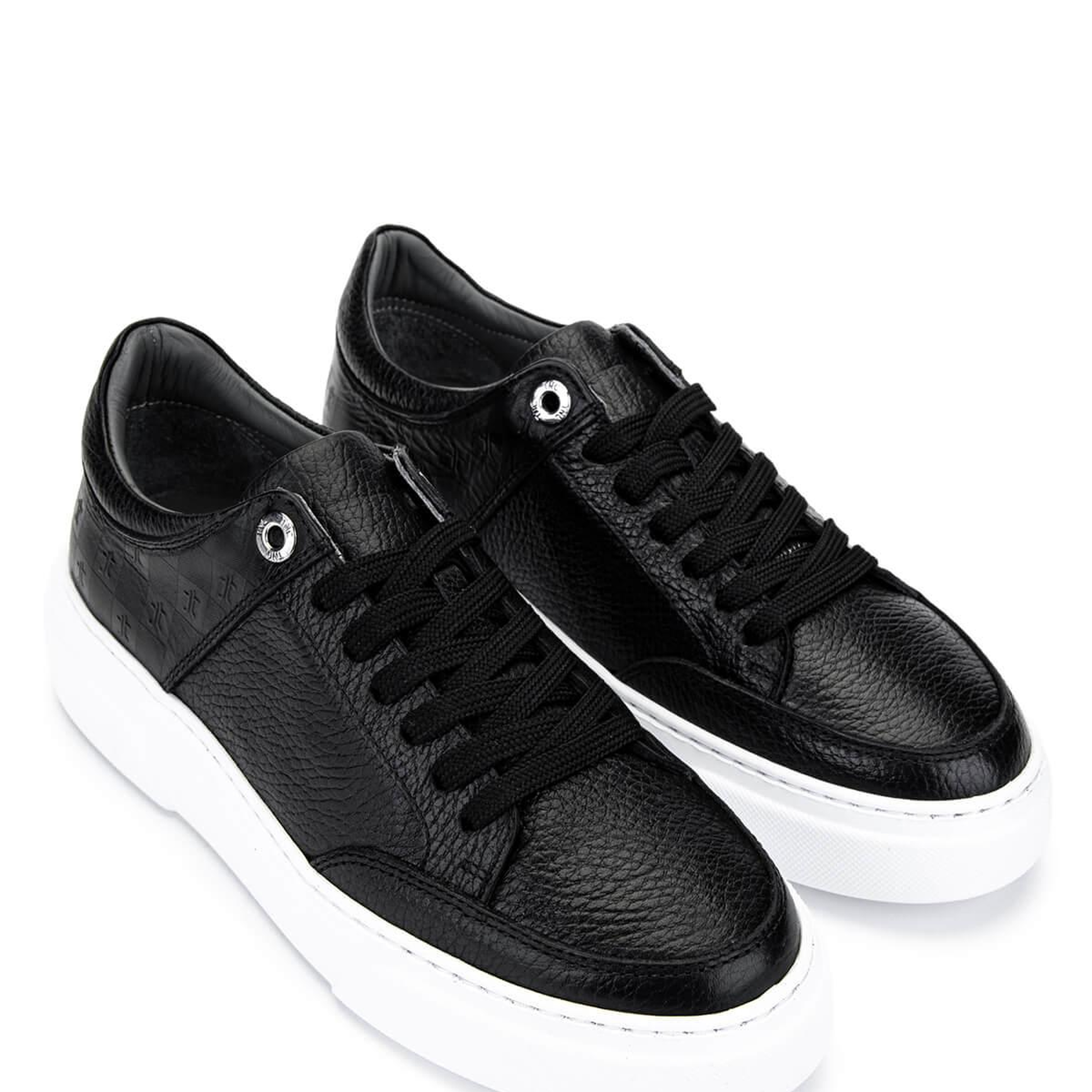 Tamer Tanca Kadın Hakiki Deri Siyah Floter Sneakers & Spor Ayakkabı