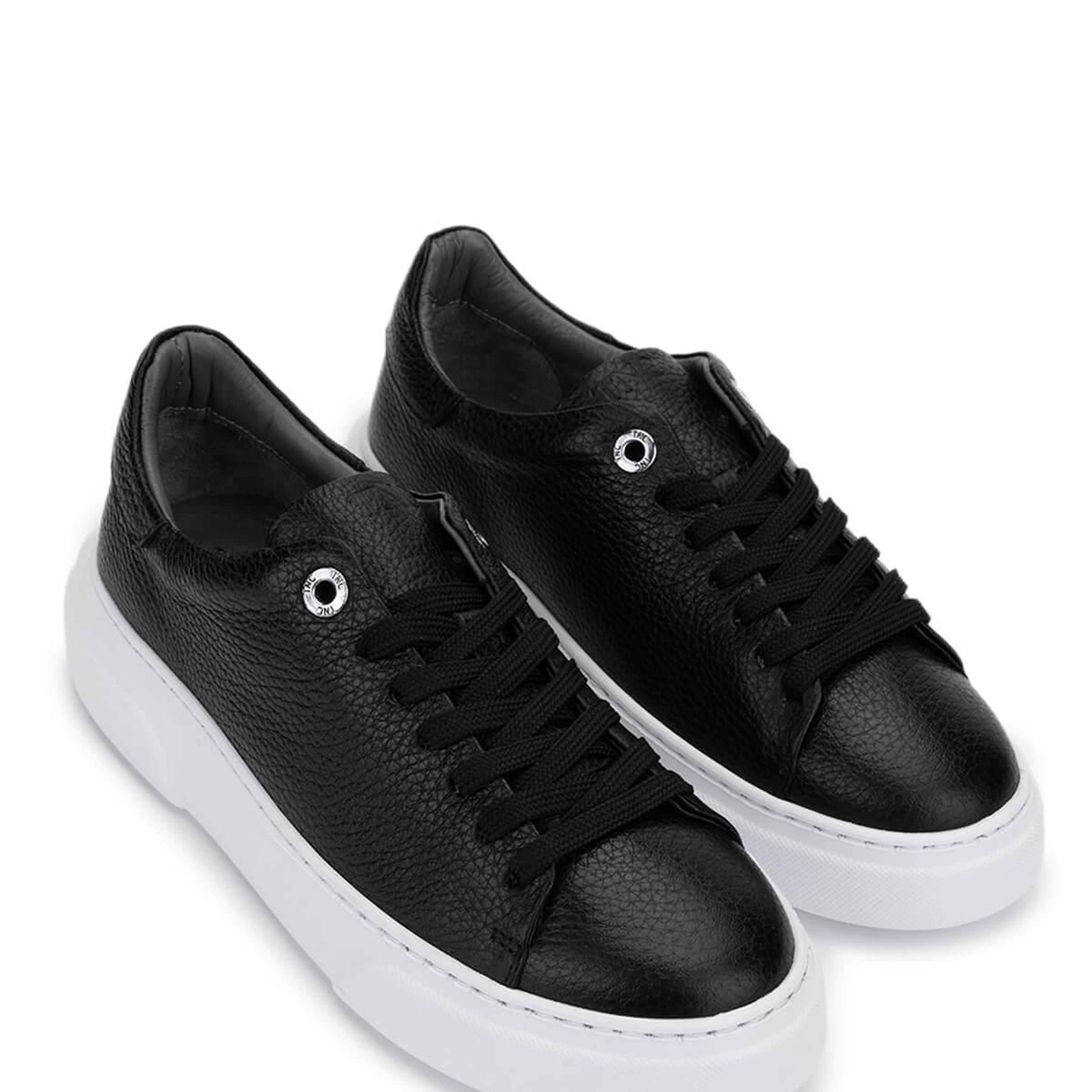 Tamer Tanca Kadın Hakiki Deri Siyah Floter Sneakers & Spor Ayakkabı