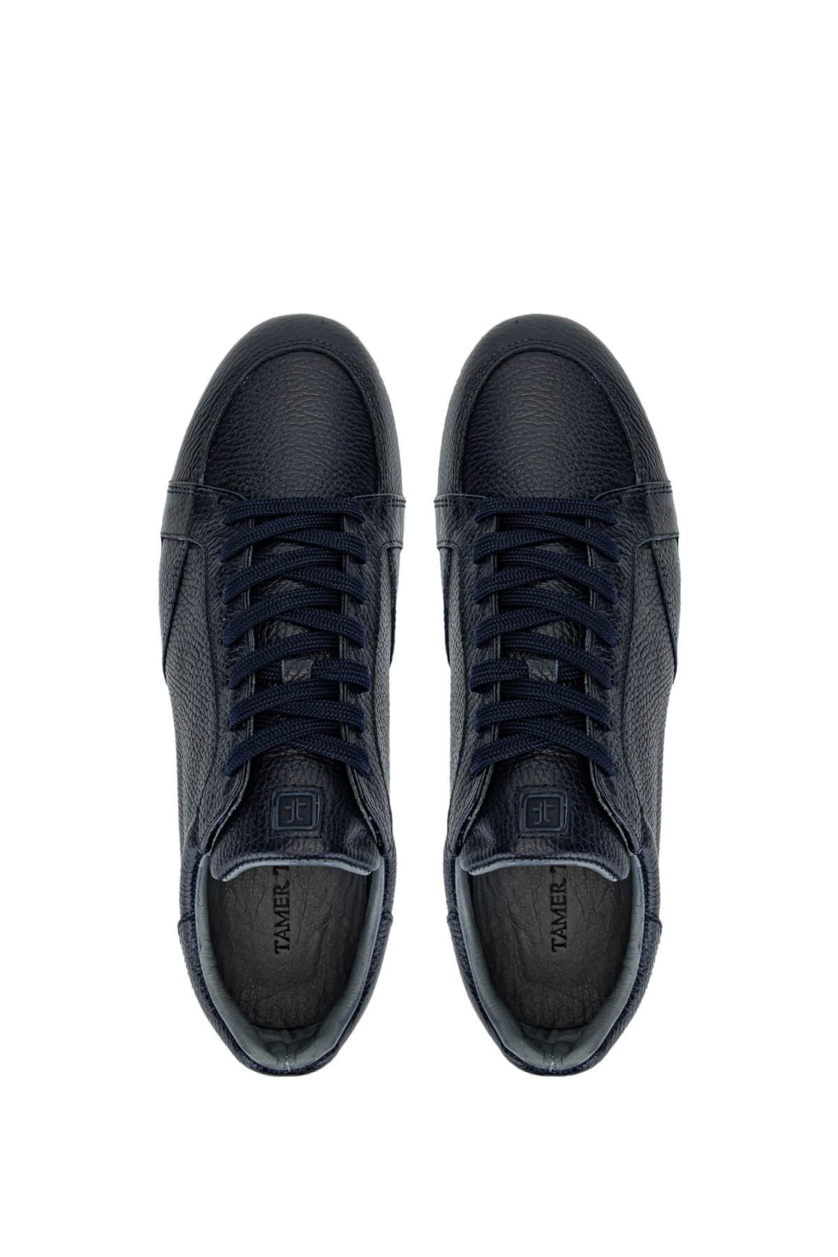 Tamer Tanca Erkek Hakiki Deri Lacivert Sneakers & Spor Ayakkabı