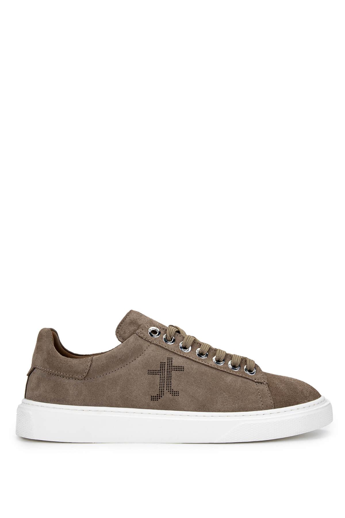 Tamer Tanca Erkek Hakiki Deri Bej Süet Sneakers & Spor Ayakkabı