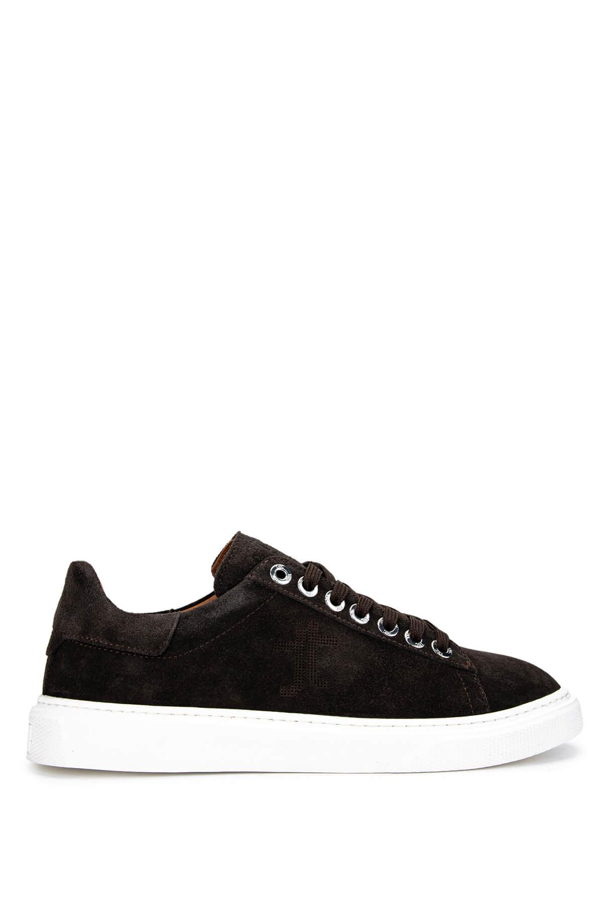 Tamer Tanca Erkek Hakiki Deri Kahverengi Süet Sneakers & Spor Ayakkabı