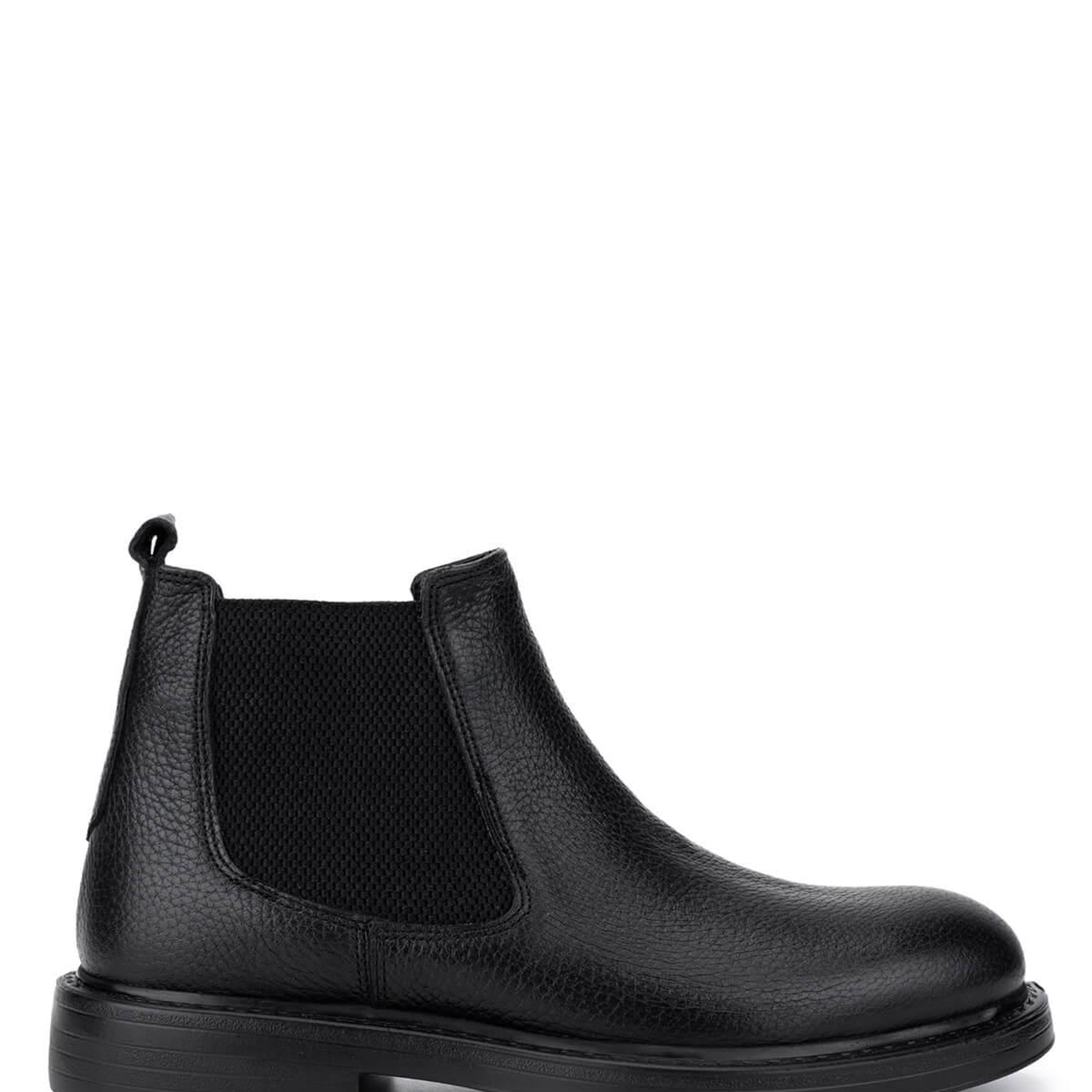 Tamer Tanca Erkek Hakiki Deri Siyah Floter Casual Bot