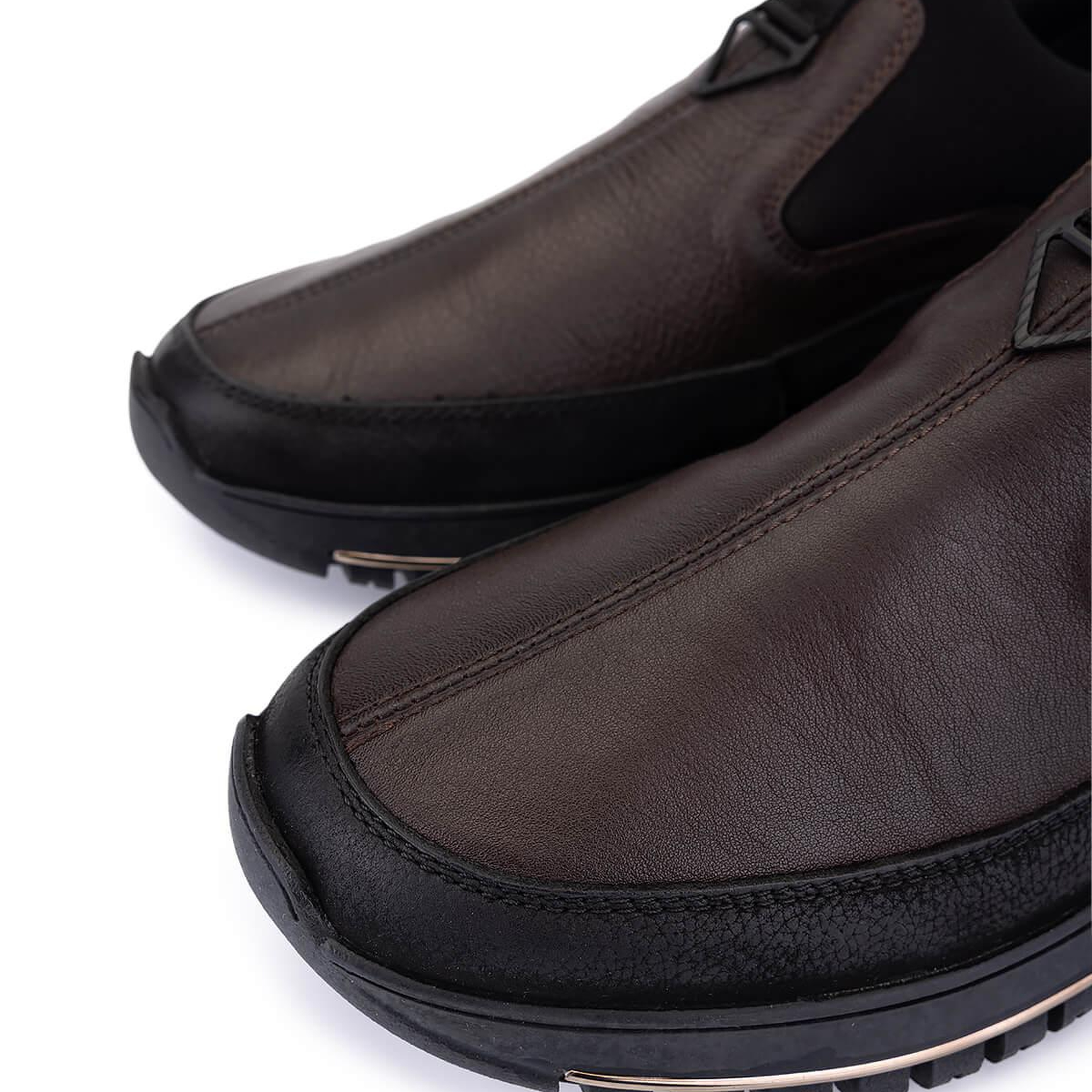 Tamer Tanca Erkek Hakiki Deri Siyah/Kahve Sneakers & Spor Ayakkabı