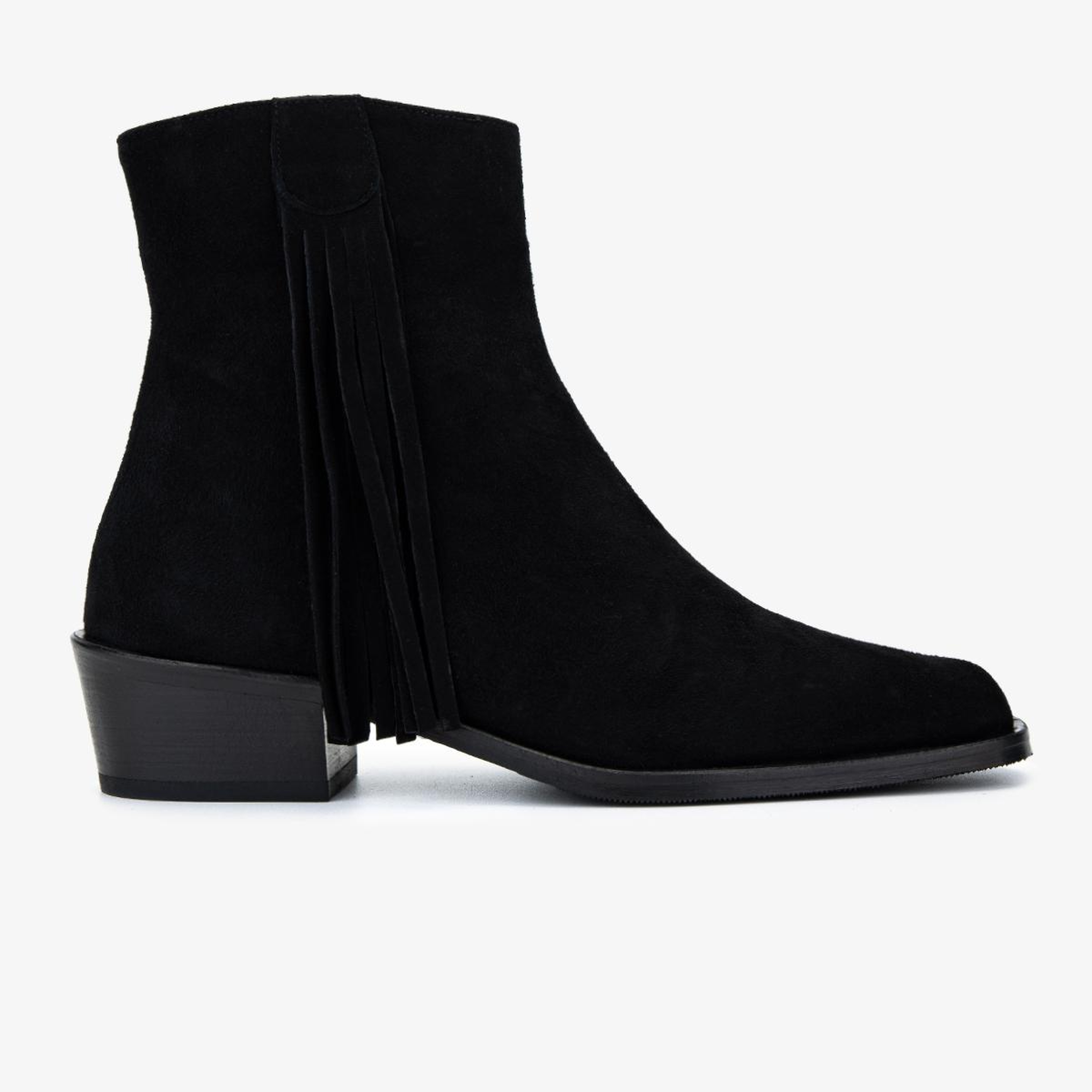 Valmenti Kadın Hakiki Deri Siyah Süet Topuklu Bot