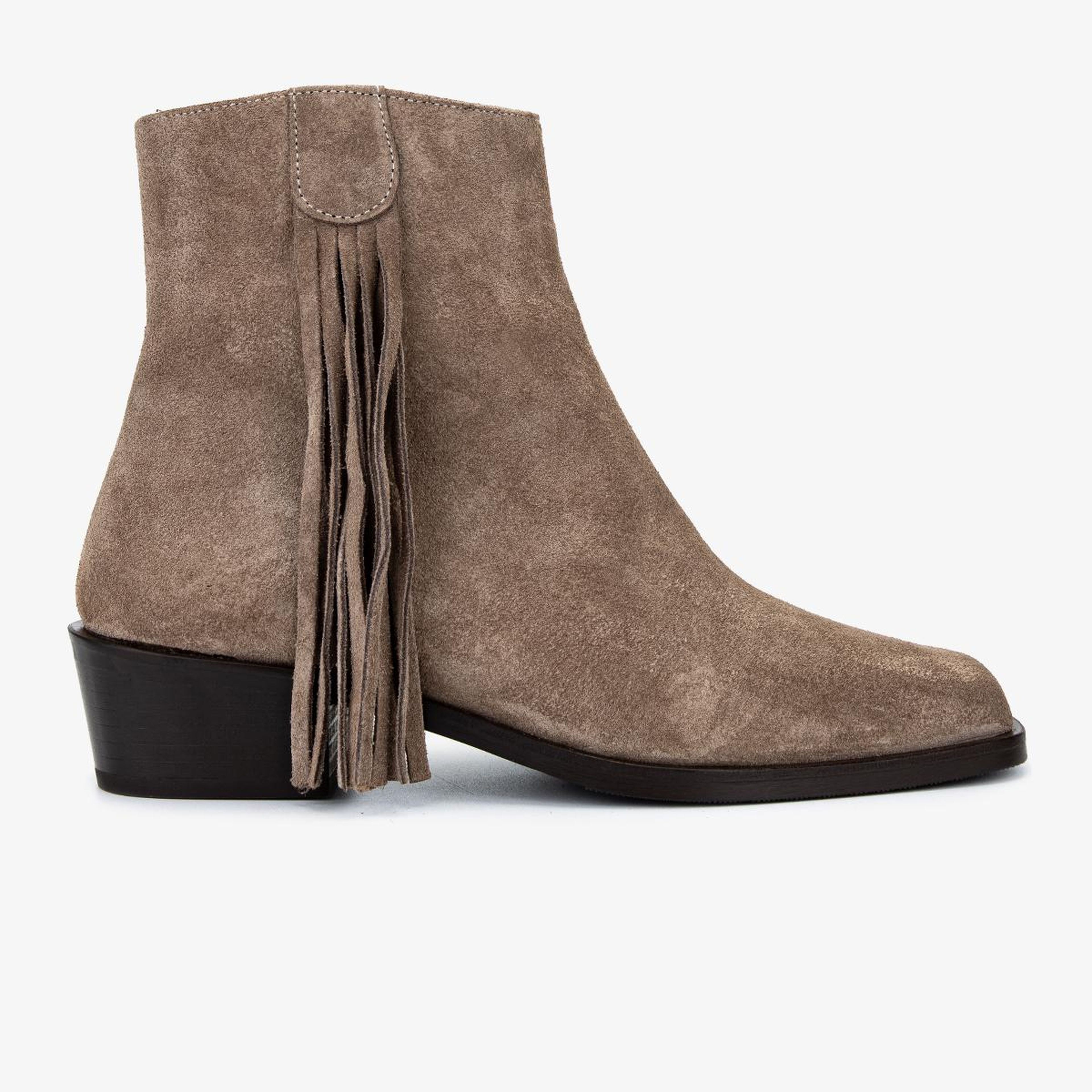 Valmenti Kadın Hakiki Deri Vizon Süet Topuklu Bot