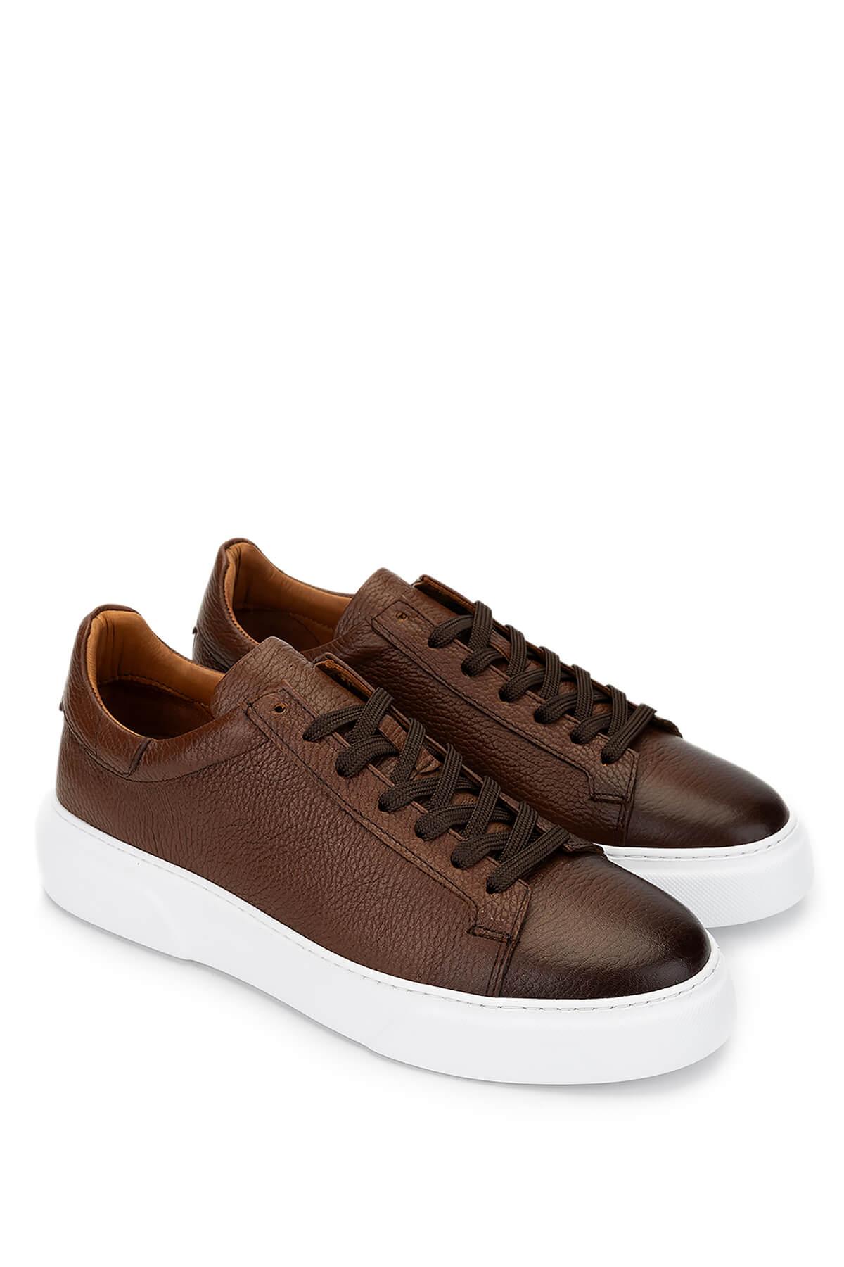 Tamer Tanca Erkek Hakiki Deri Taba Sneakers & Spor Ayakkabı