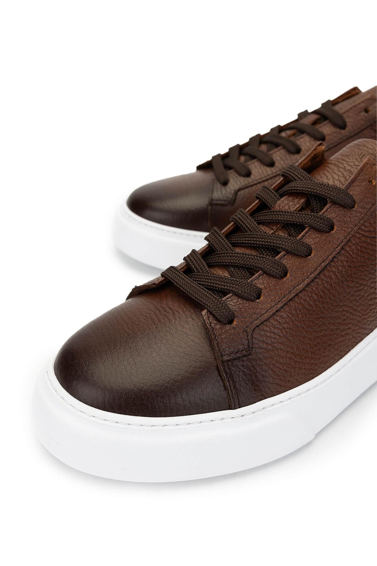 Tamer Tanca Erkek Hakiki Deri Taba Sneakers & Spor Ayakkabı