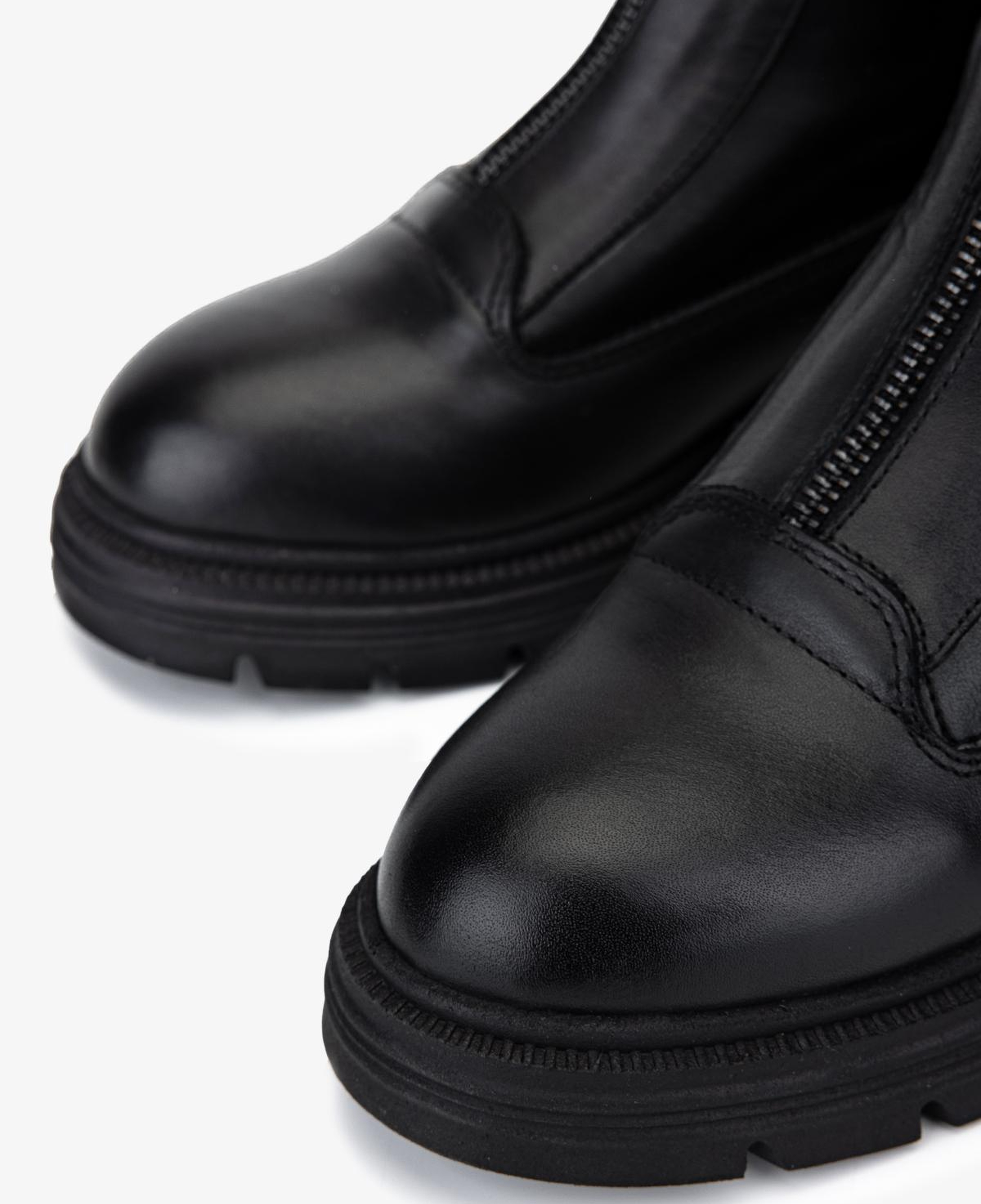 Valmenti Kadın Hakiki Deri Siyah Düz Bot