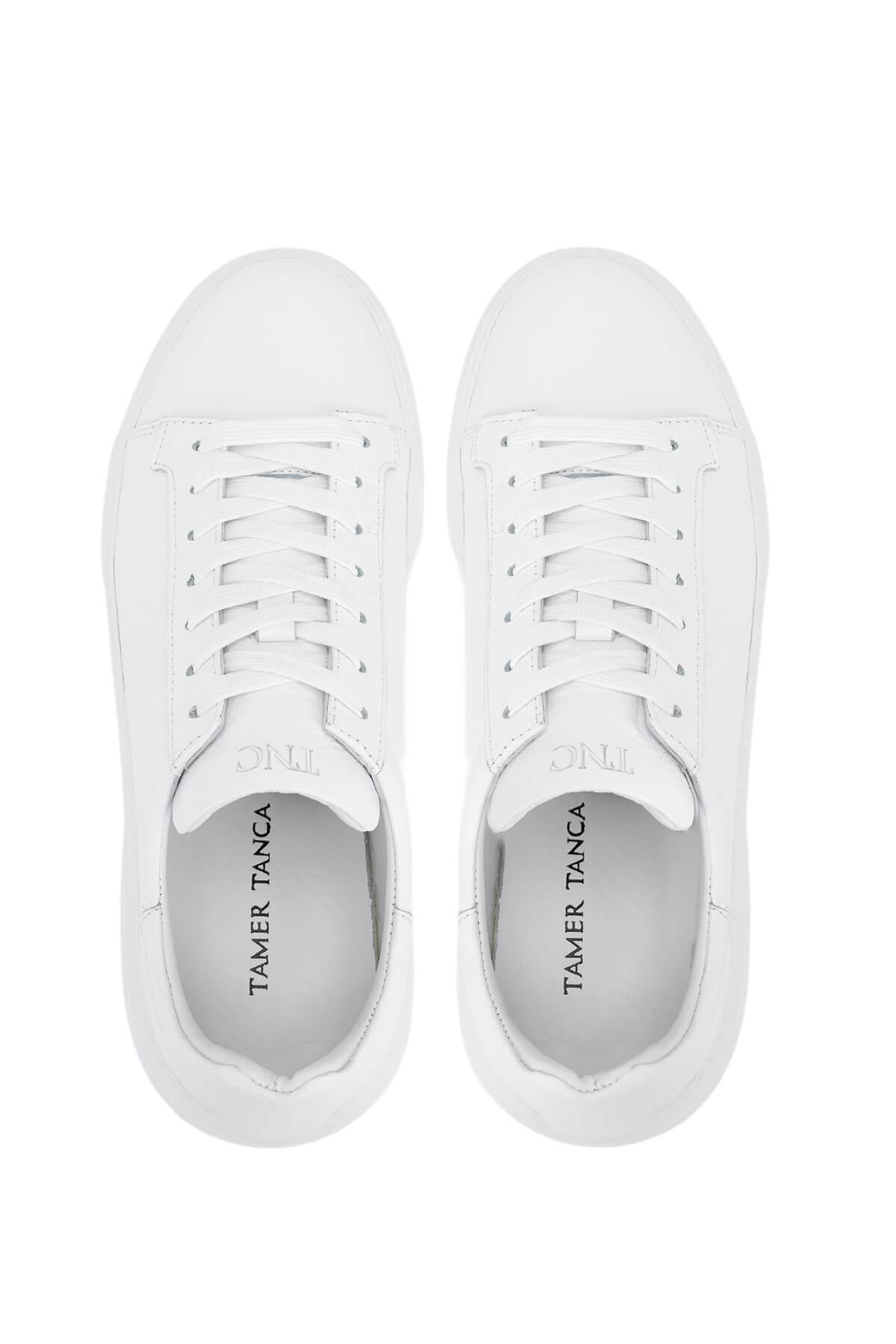 Tamer Tanca Erkek Hakiki Deri Beyaz Sneakers & Spor Ayakkabı