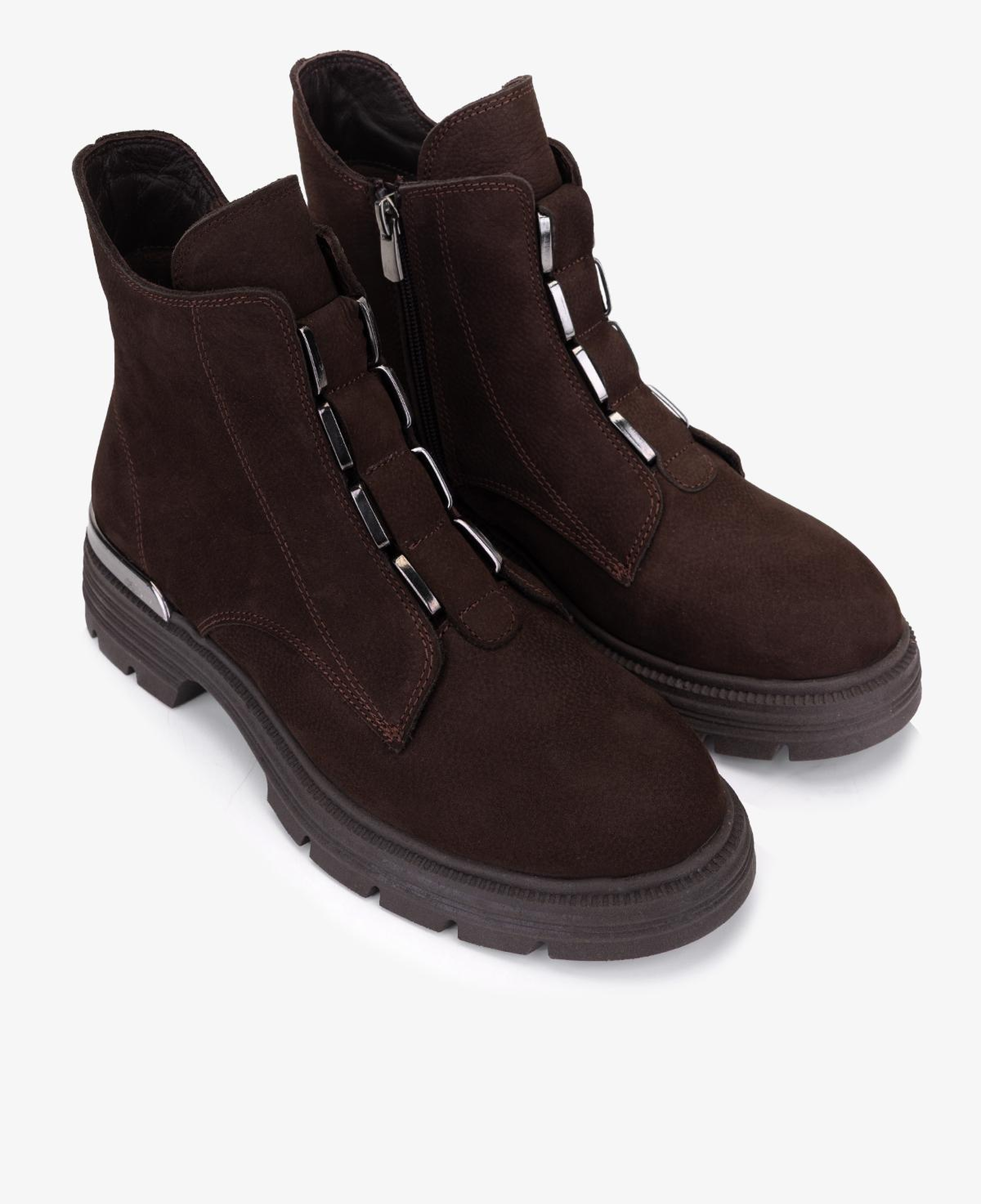 Valmenti Kadın Hakiki Deri Kahverengi Nubuk Casual Bot