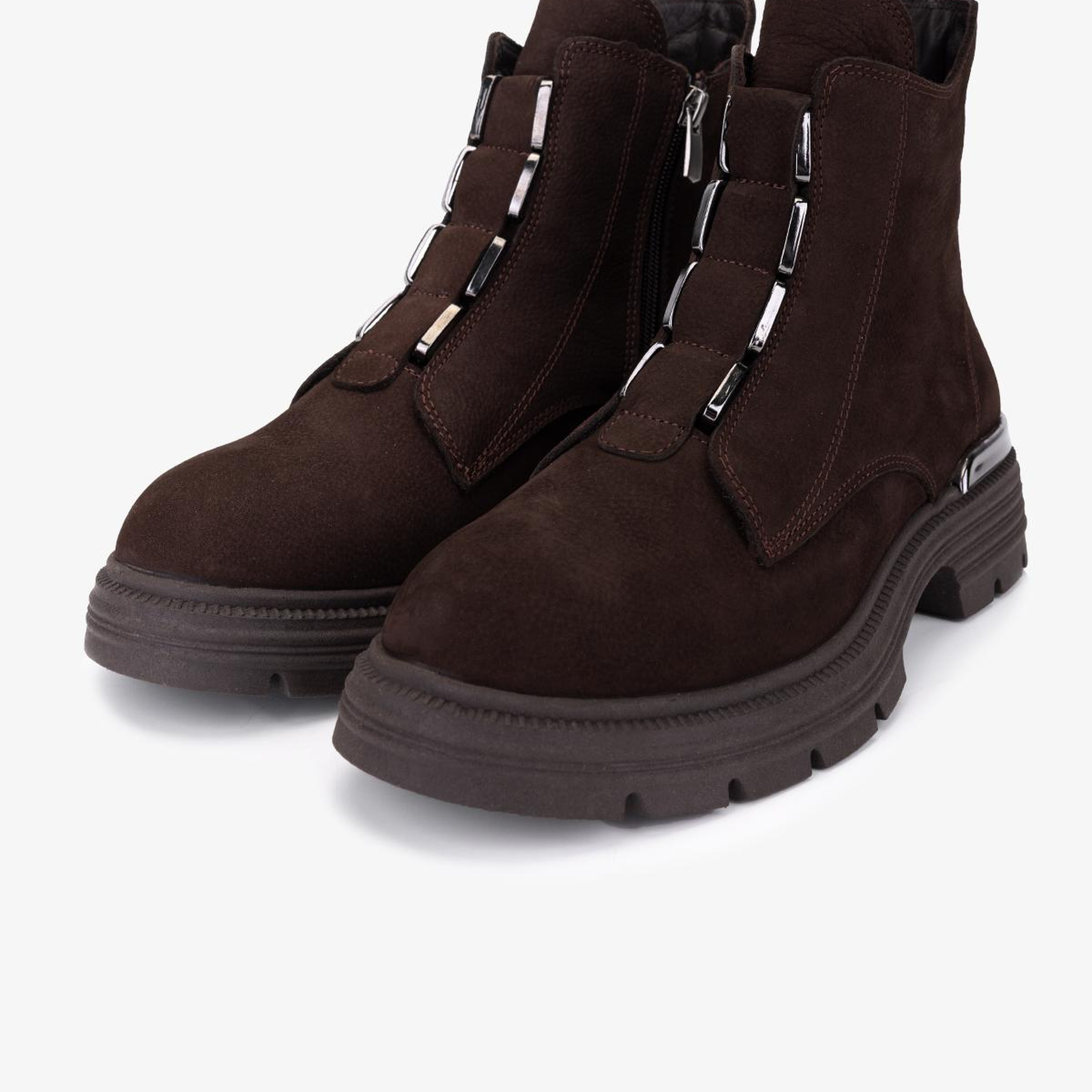 Valmenti Kadın Hakiki Deri Kahverengi Nubuk Casual Bot