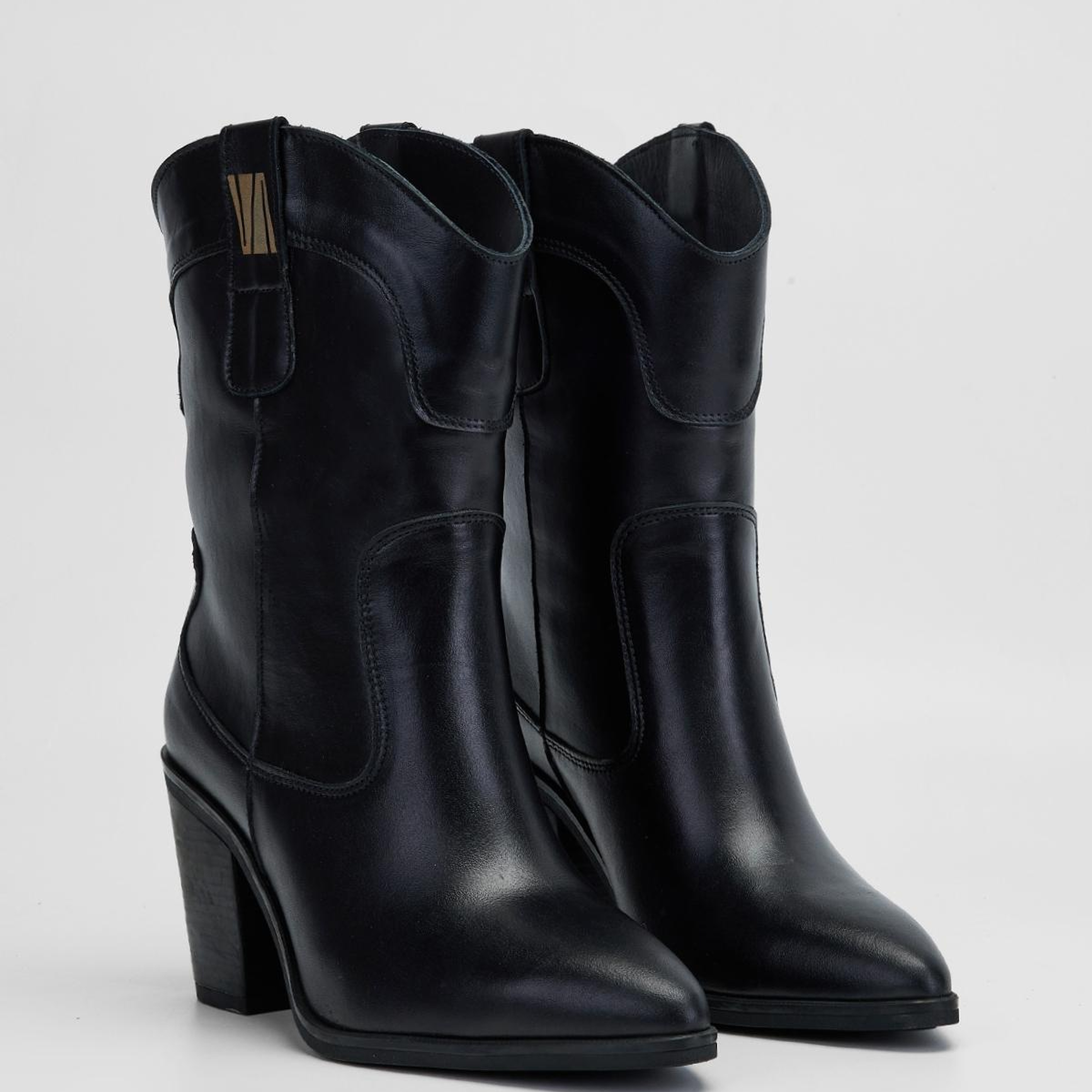 Valmenti Kadın Hakiki Deri Siyah Topuklu Bot