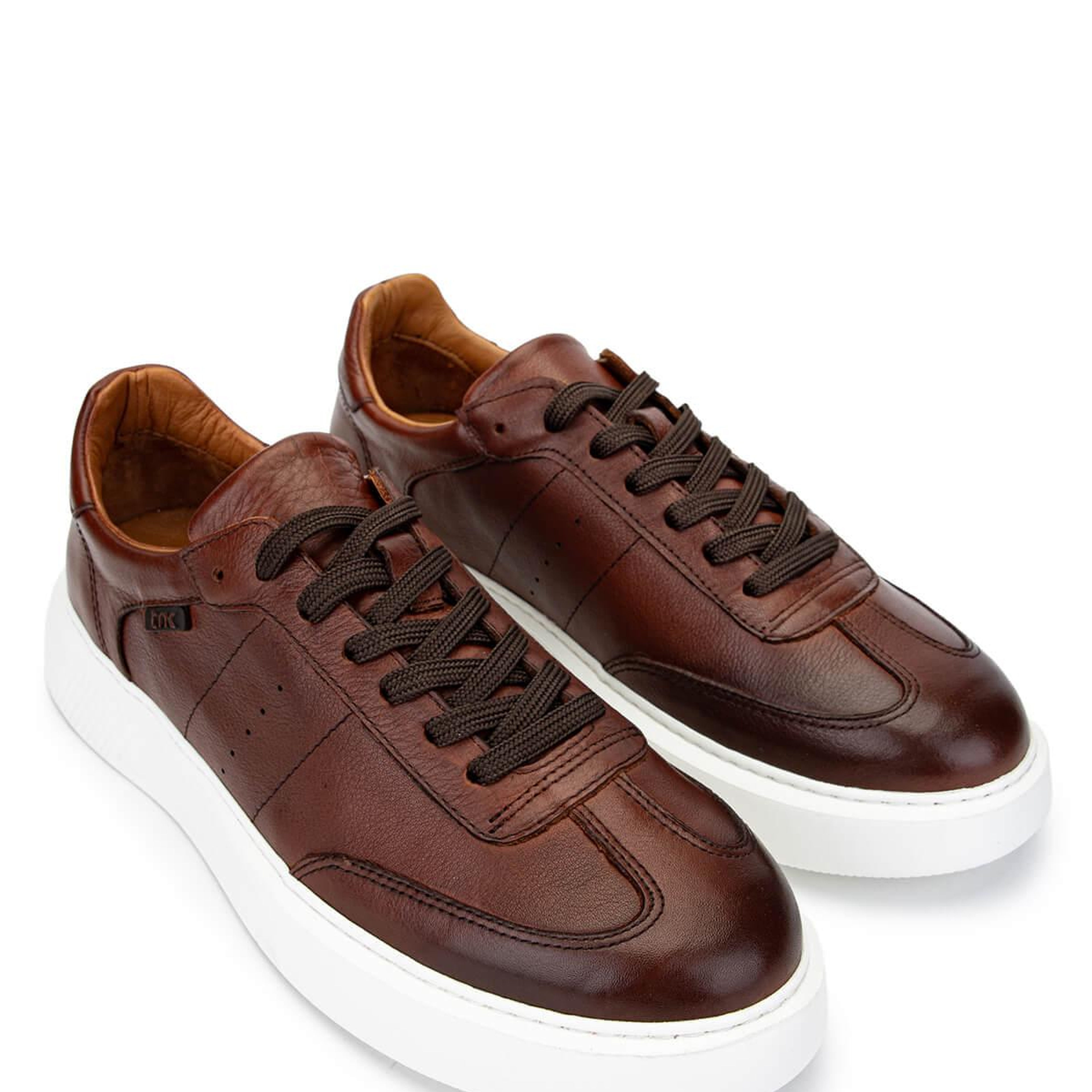 Tamer Tanca Erkek Hakiki Deri Kahverengi Sneakers & Spor Ayakkabı