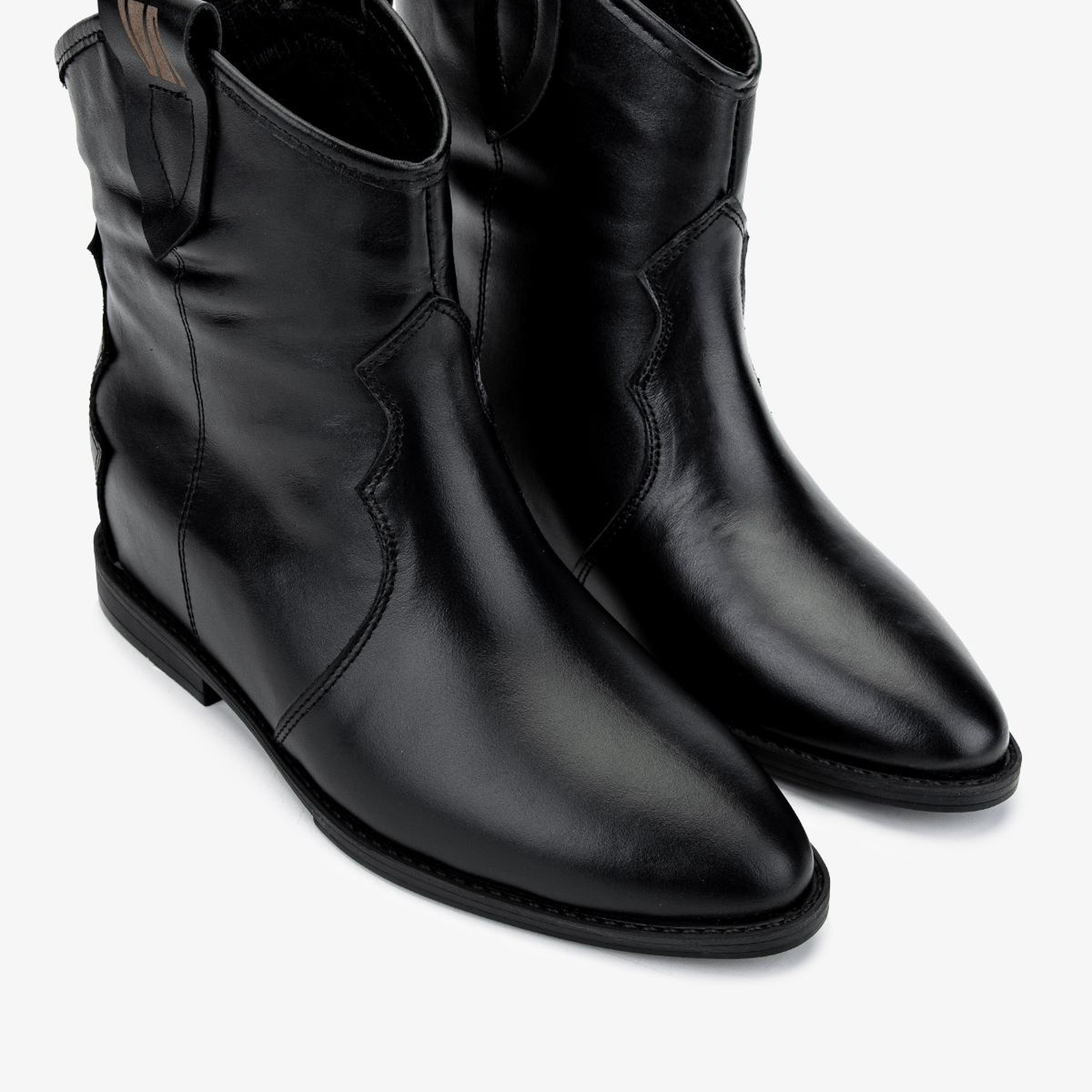 Valmenti Kadın Hakiki Deri Siyah Topuklu Bot