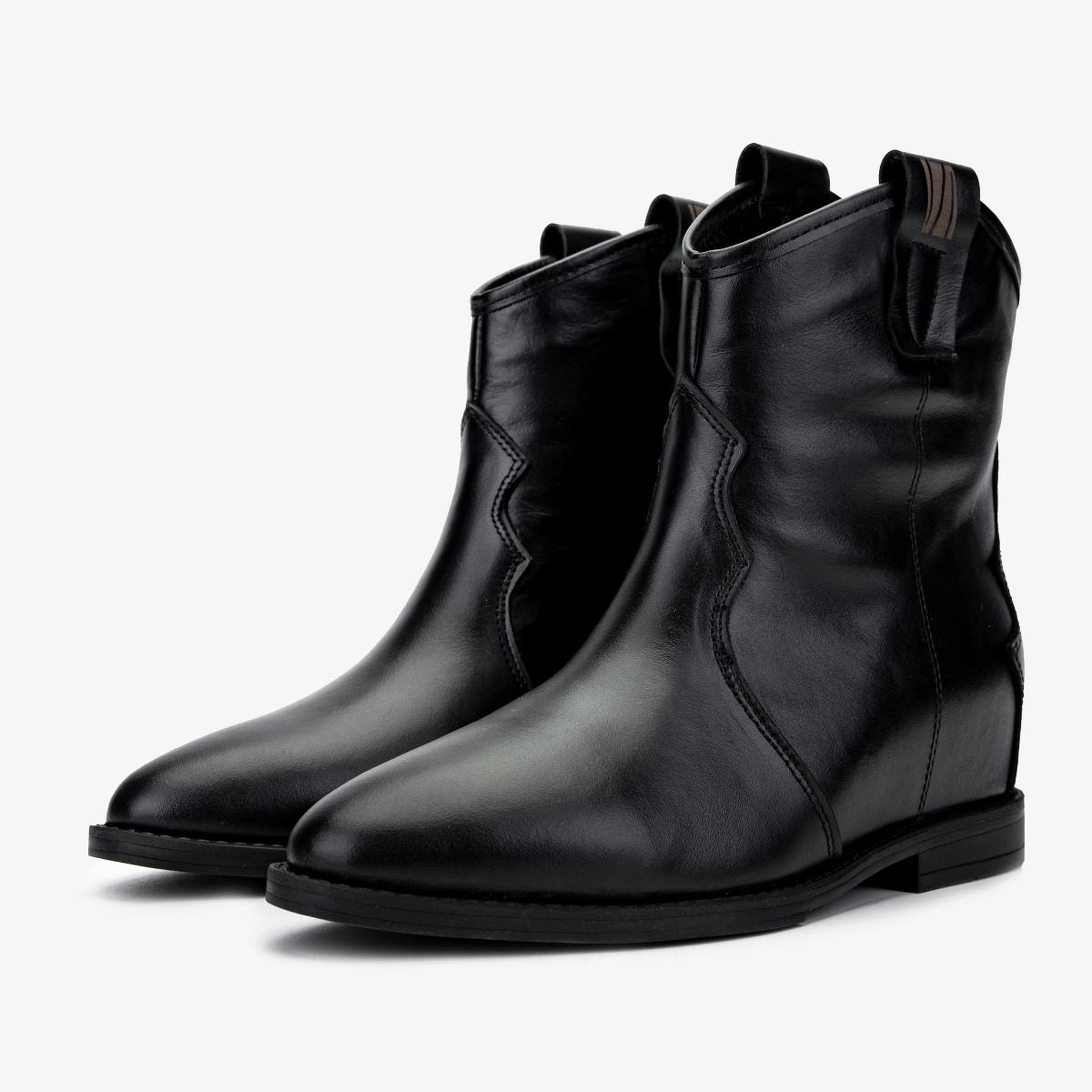 Valmenti Kadın Hakiki Deri Siyah Topuklu Bot