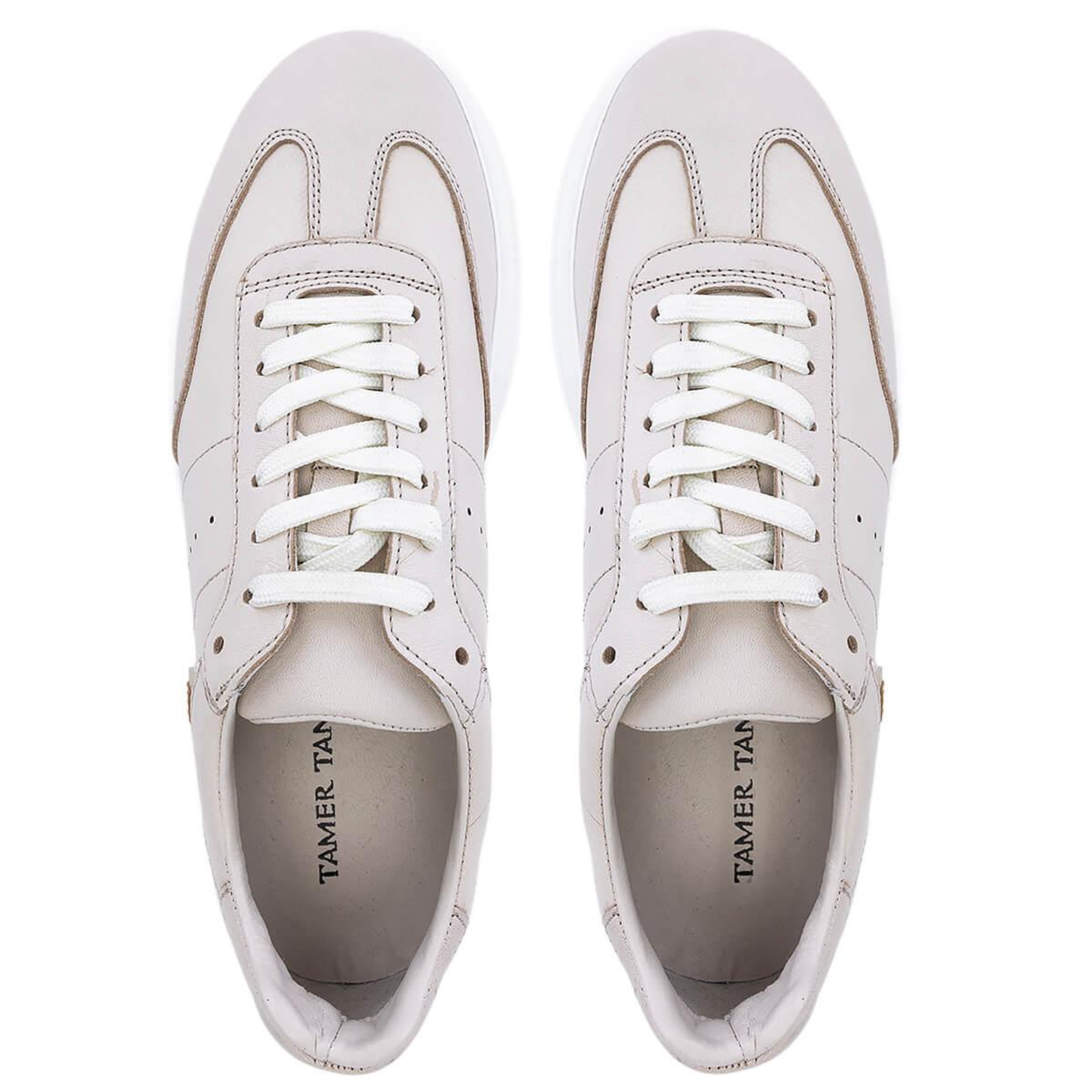 Tamer Tanca Erkek Hakiki Deri Bej Sneakers & Spor Ayakkabı