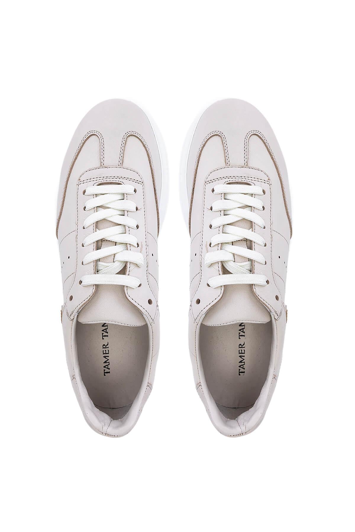 Tamer Tanca Erkek Hakiki Deri Bej Sneakers & Spor Ayakkabı