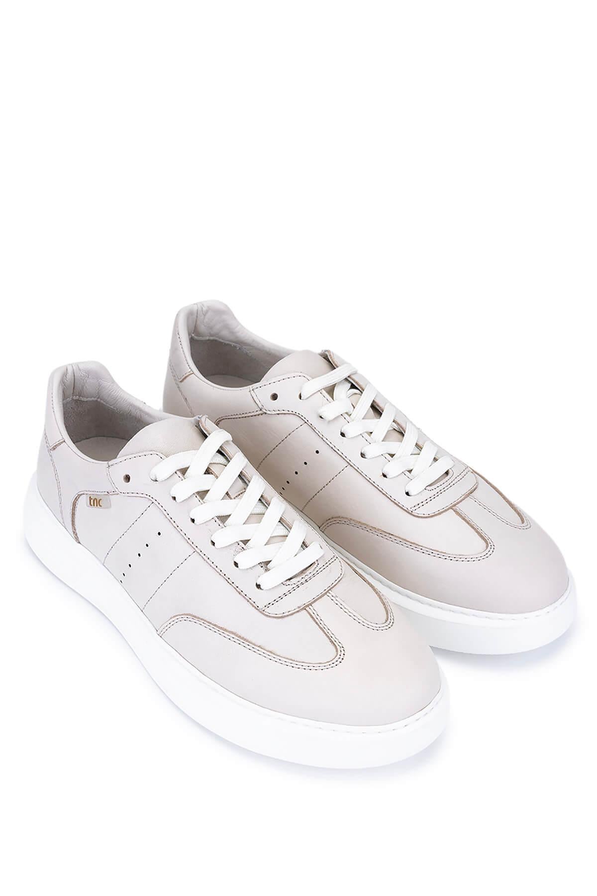 Tamer Tanca Erkek Hakiki Deri Bej Sneakers & Spor Ayakkabı