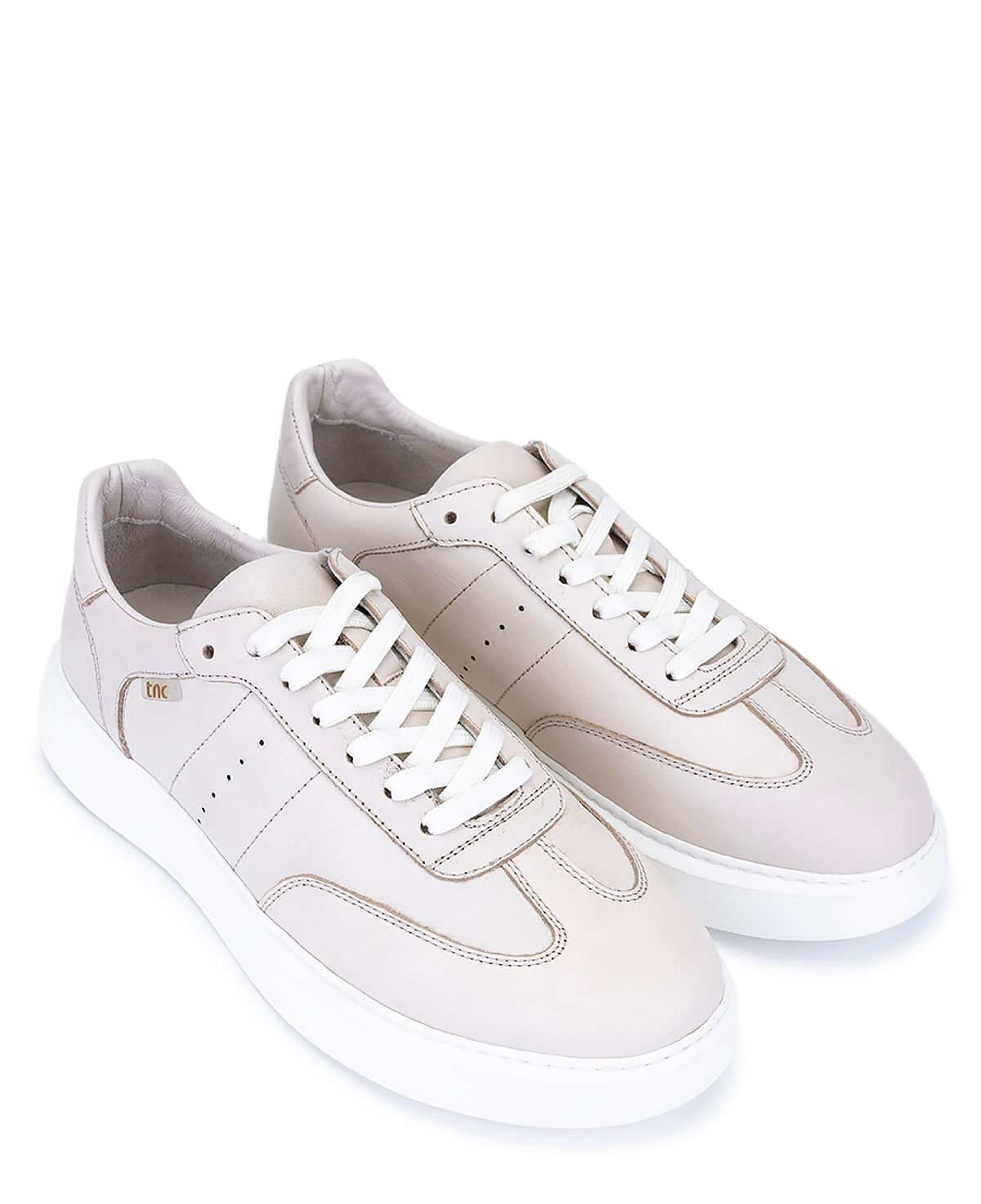 Tamer Tanca Erkek Hakiki Deri Bej Sneakers & Spor Ayakkabı