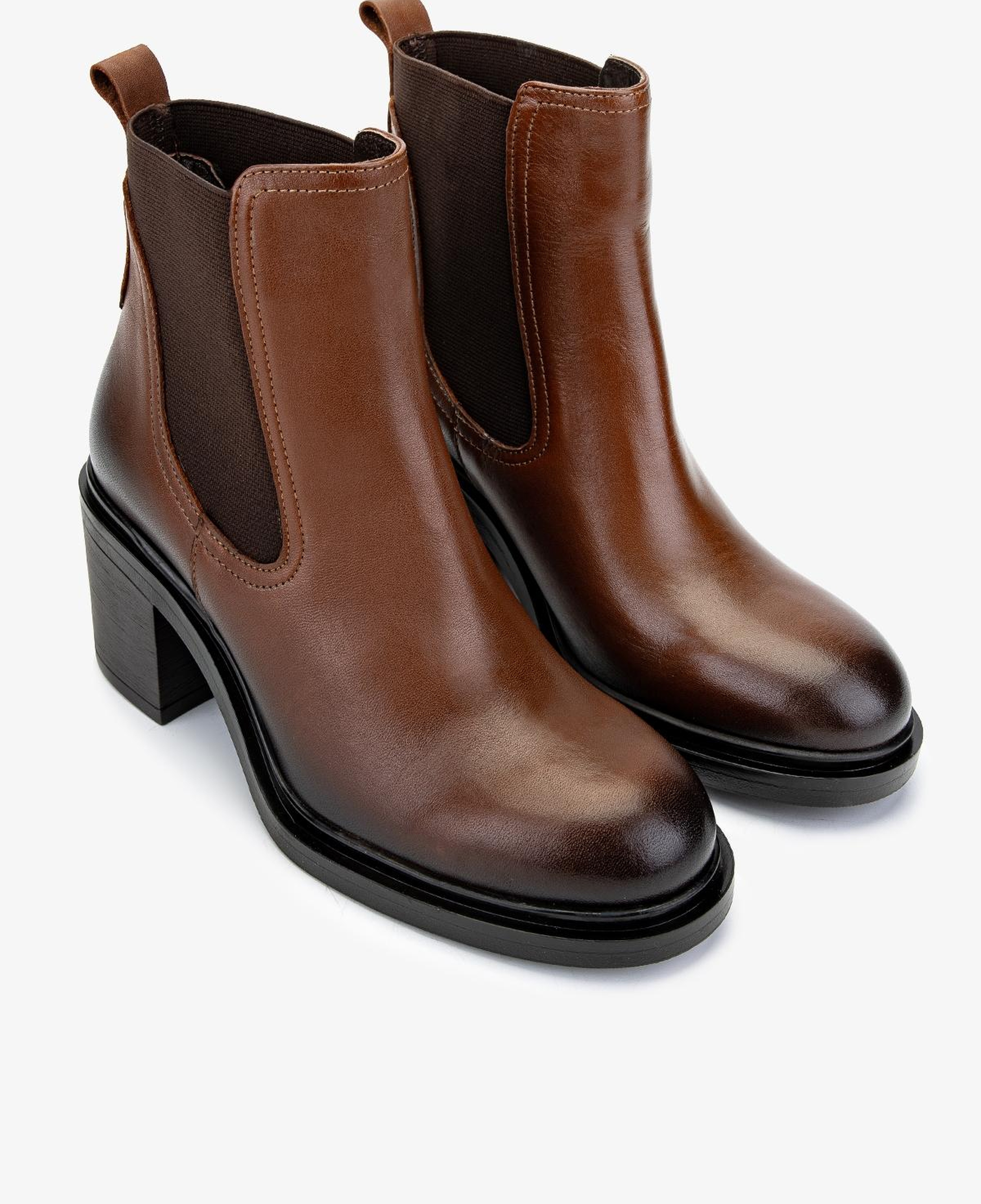 Valmenti Kadın Hakiki Deri Taba Deri Topuklu Bot