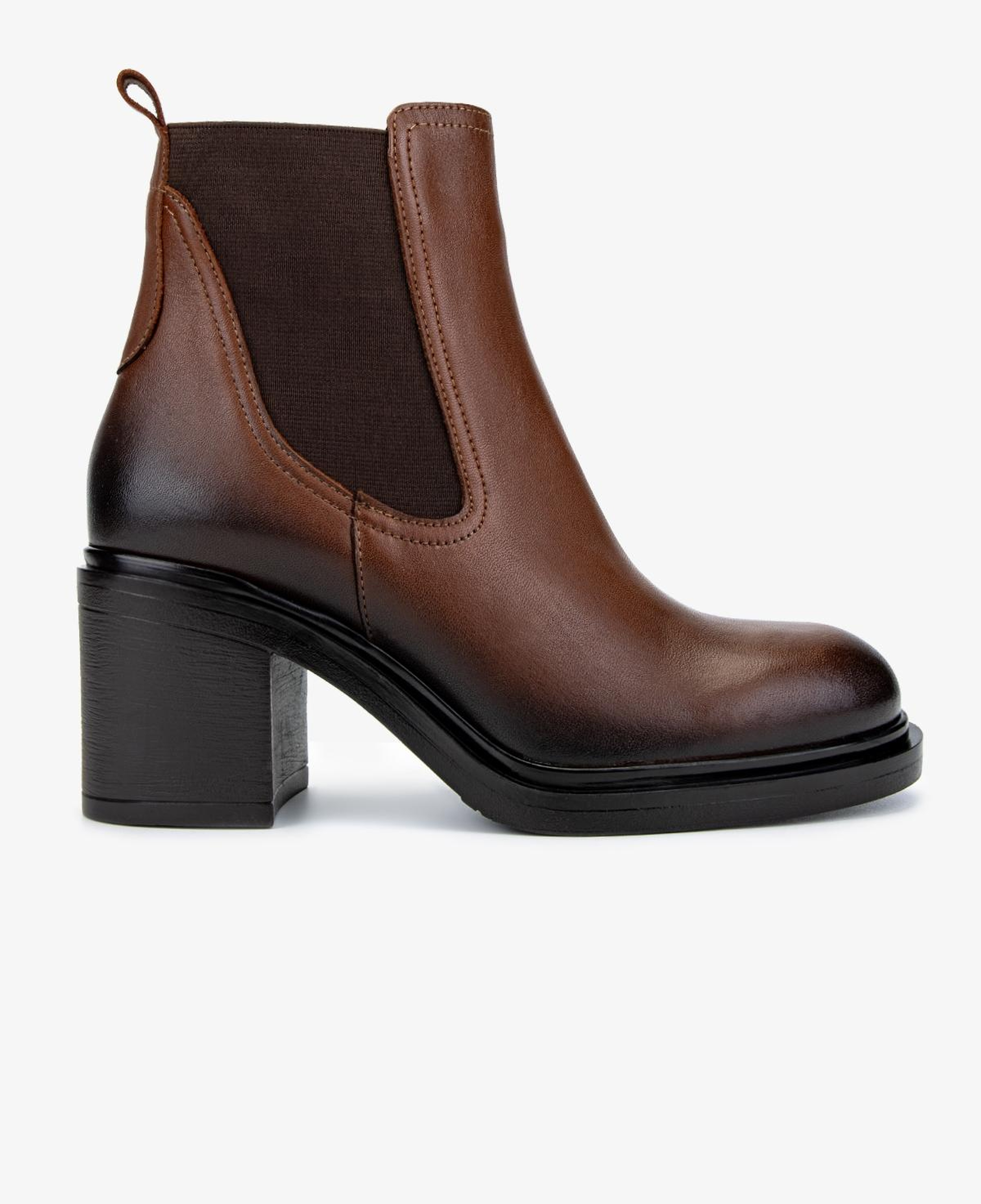 Valmenti Kadın Hakiki Deri Taba Deri Topuklu Bot