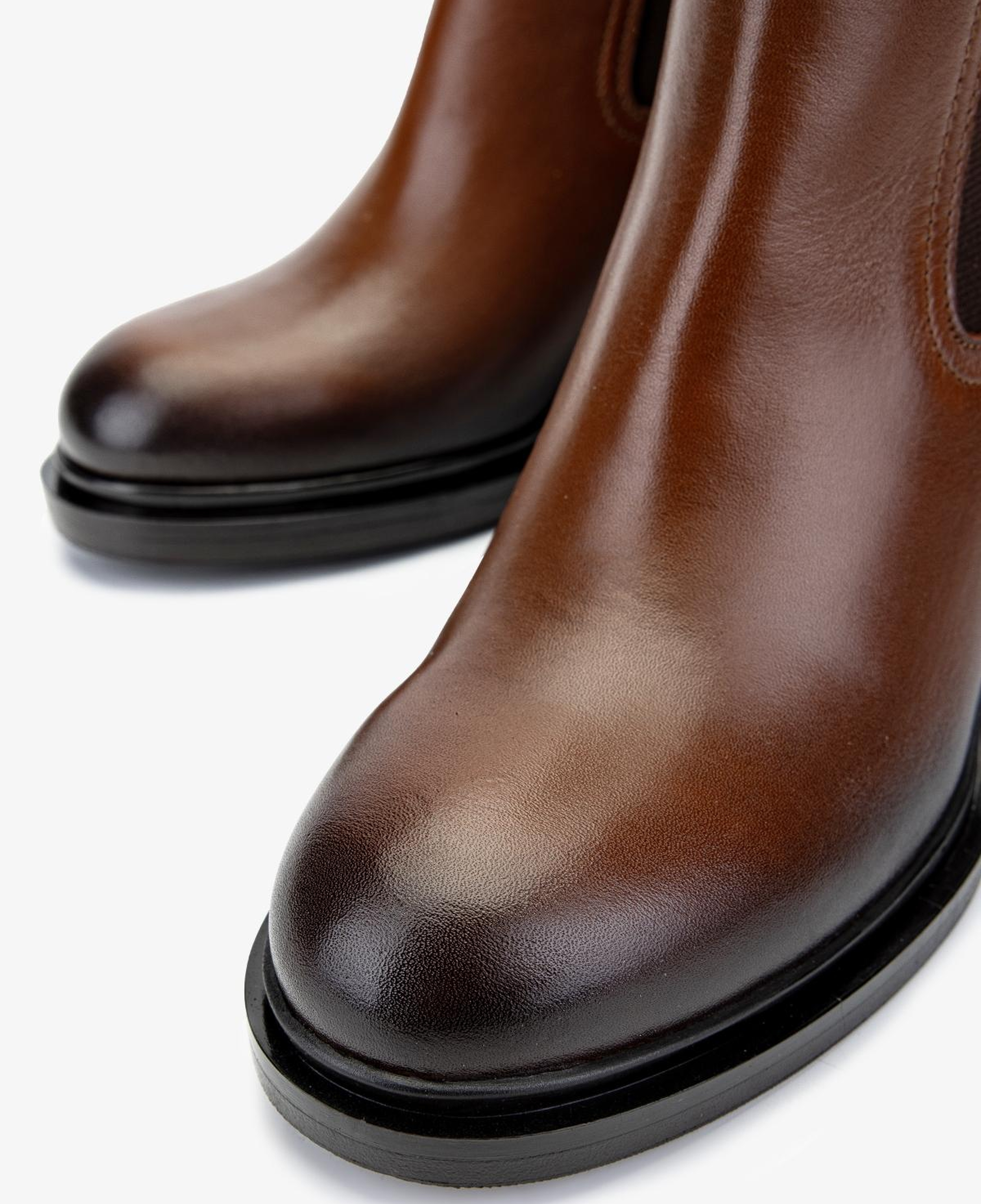 Valmenti Kadın Hakiki Deri Taba Deri Topuklu Bot