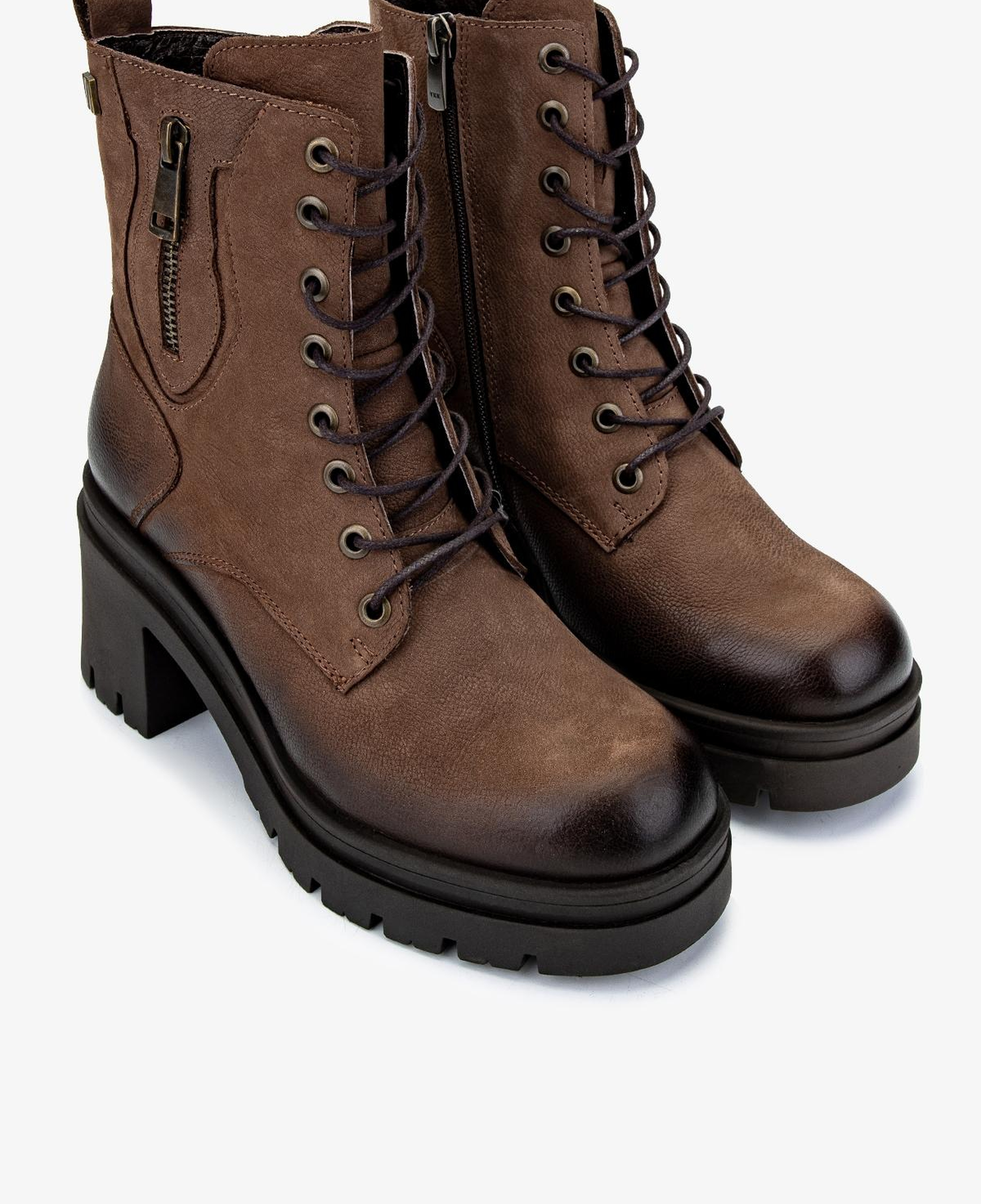 Valmenti Kadın Hakiki Deri Vizon Nubuk Topuklu Bot