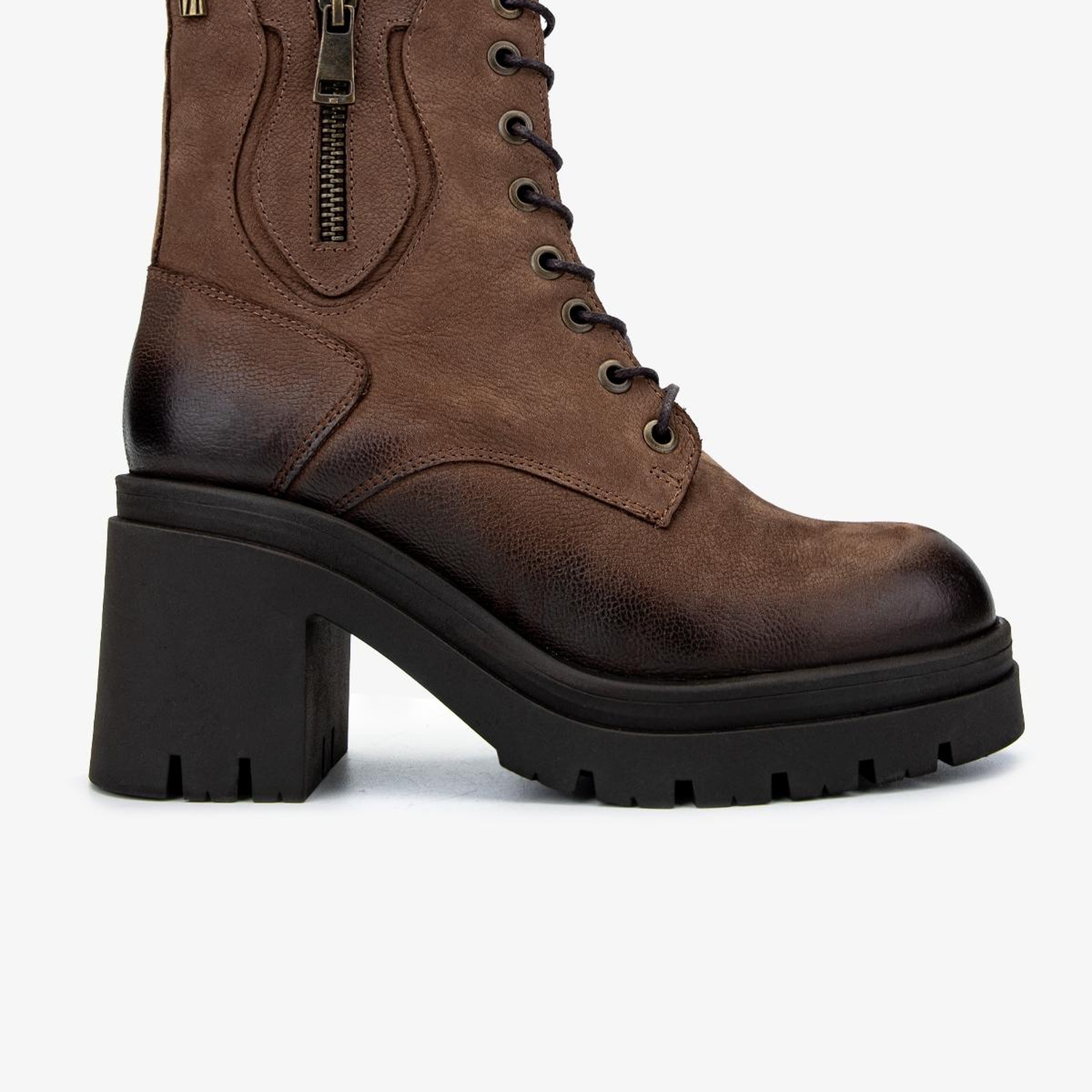 Valmenti Kadın Hakiki Deri Vizon Nubuk Topuklu Bot