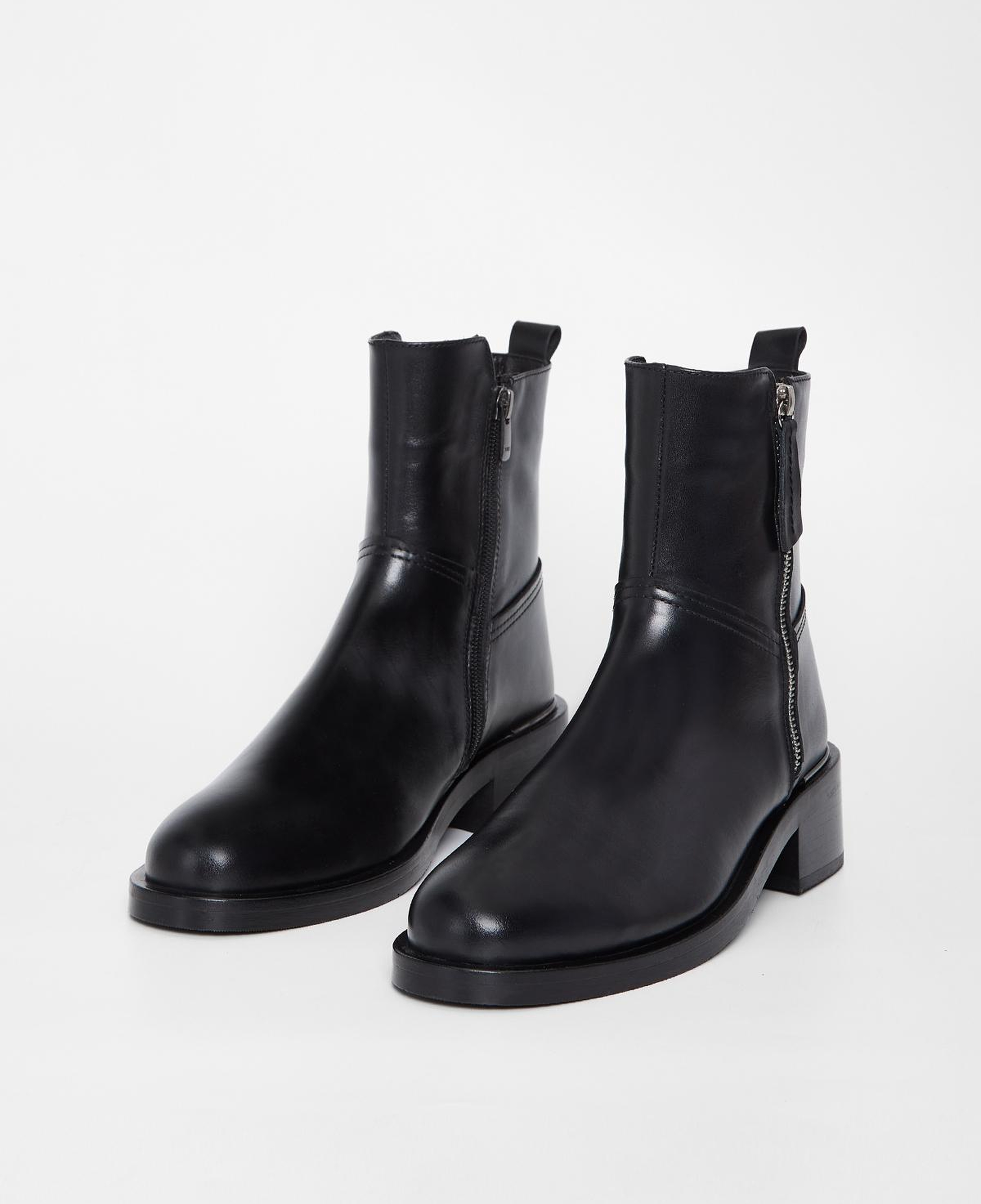 Valmenti Kadın Hakiki Deri Siyah Düz Bot