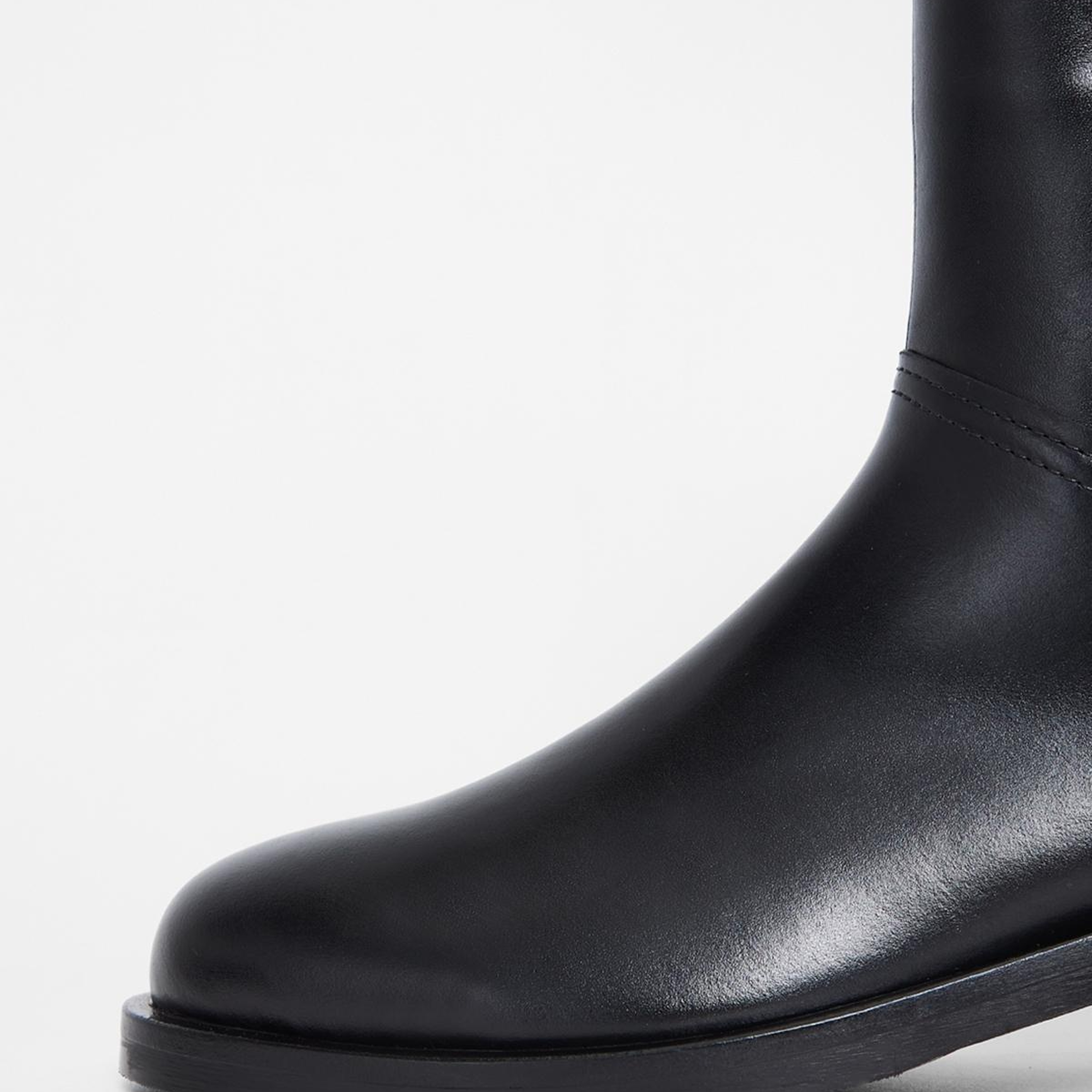 Valmenti Kadın Hakiki Deri Siyah Düz Bot