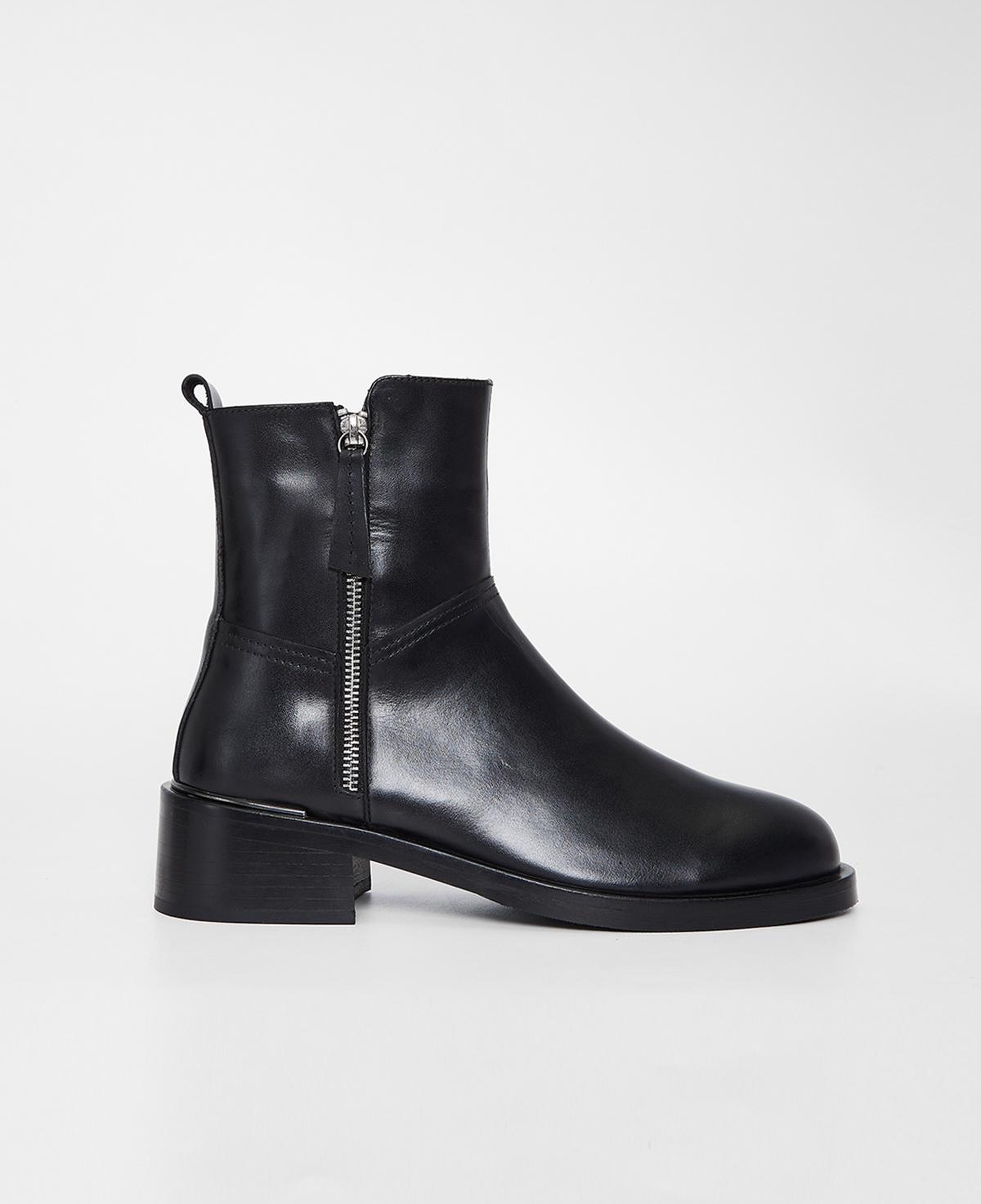 Valmenti Kadın Hakiki Deri Siyah Düz Bot