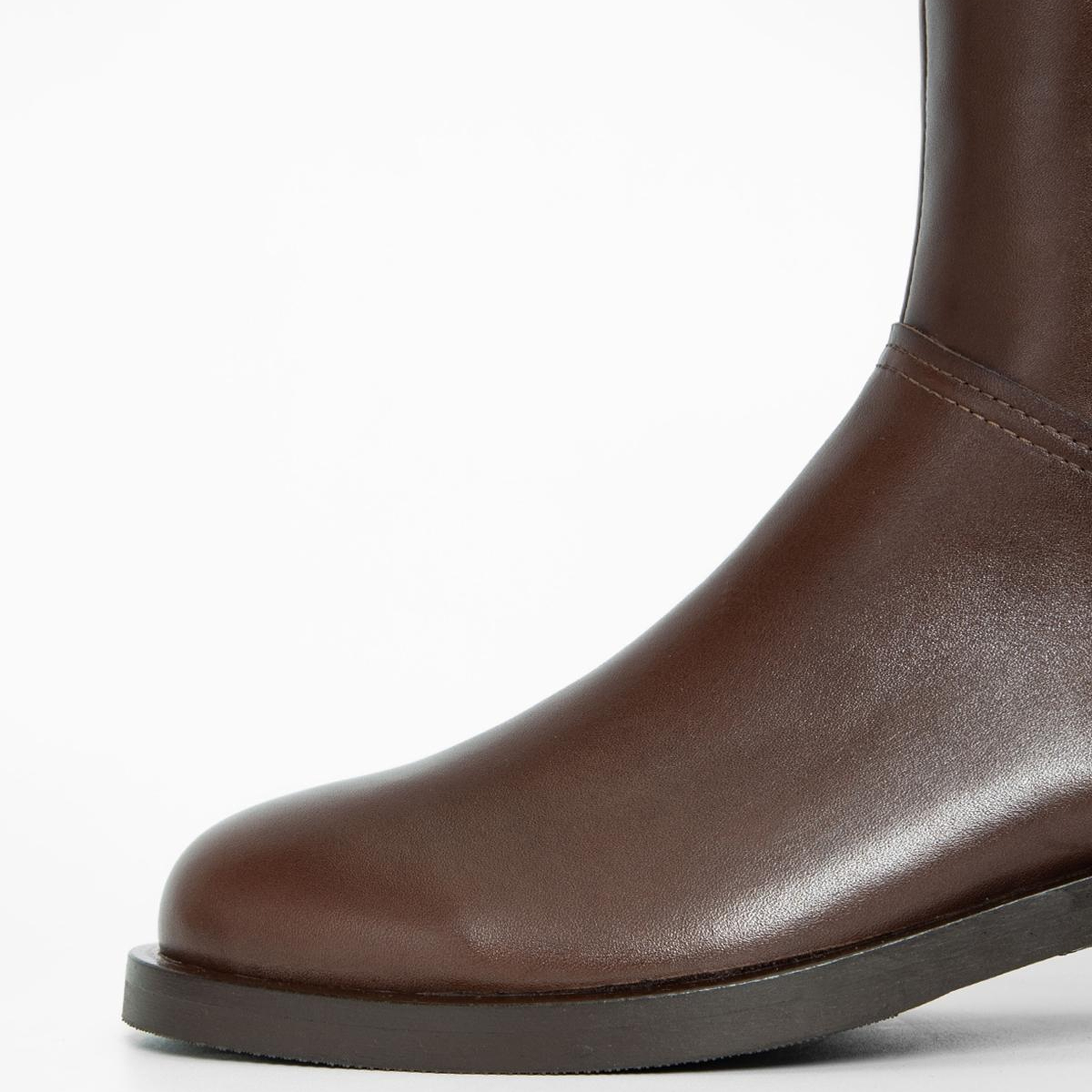 Valmenti Kadın Hakiki Deri Kahverengi Düz Bot