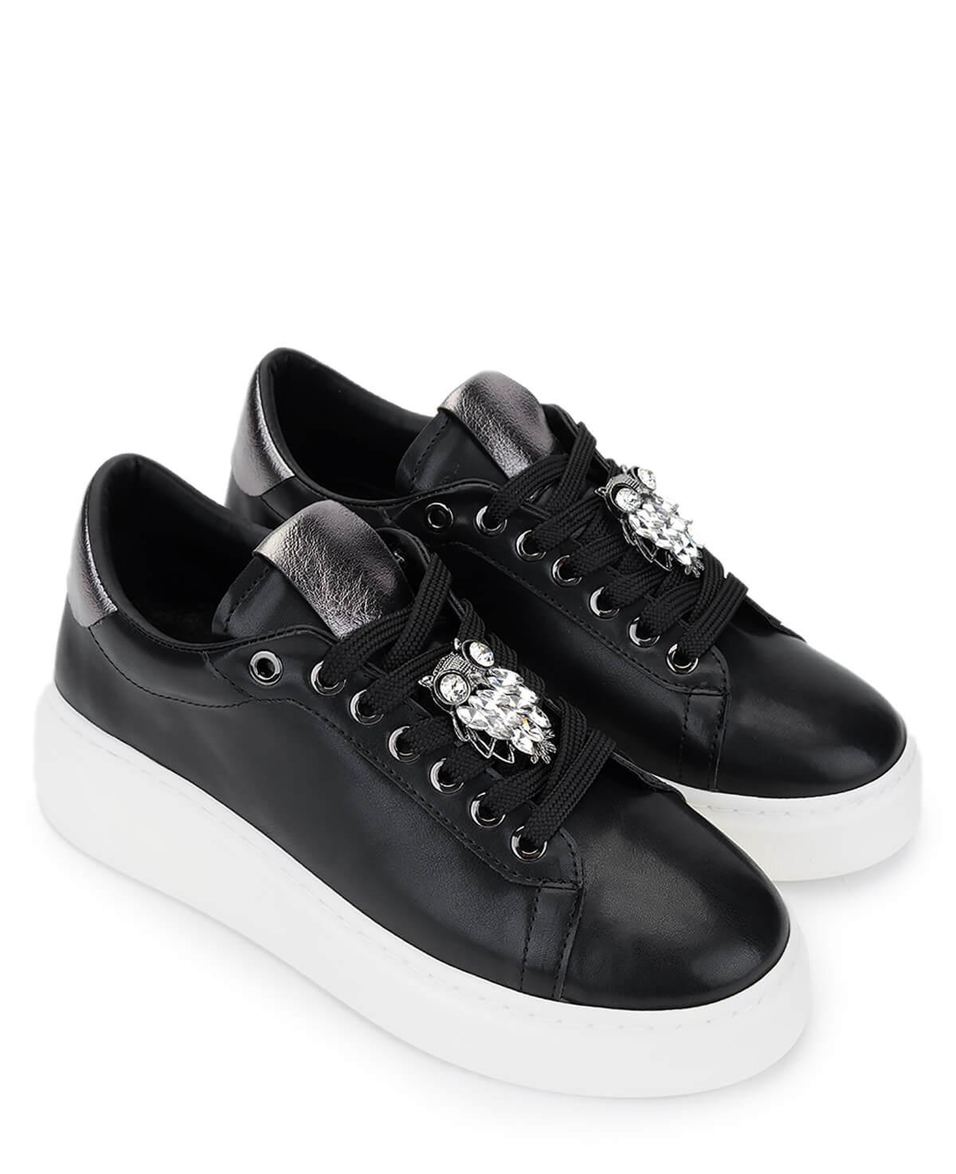 Tamer Tanca Kadın Vegan Siyah Sneakers & Spor Ayakkabı