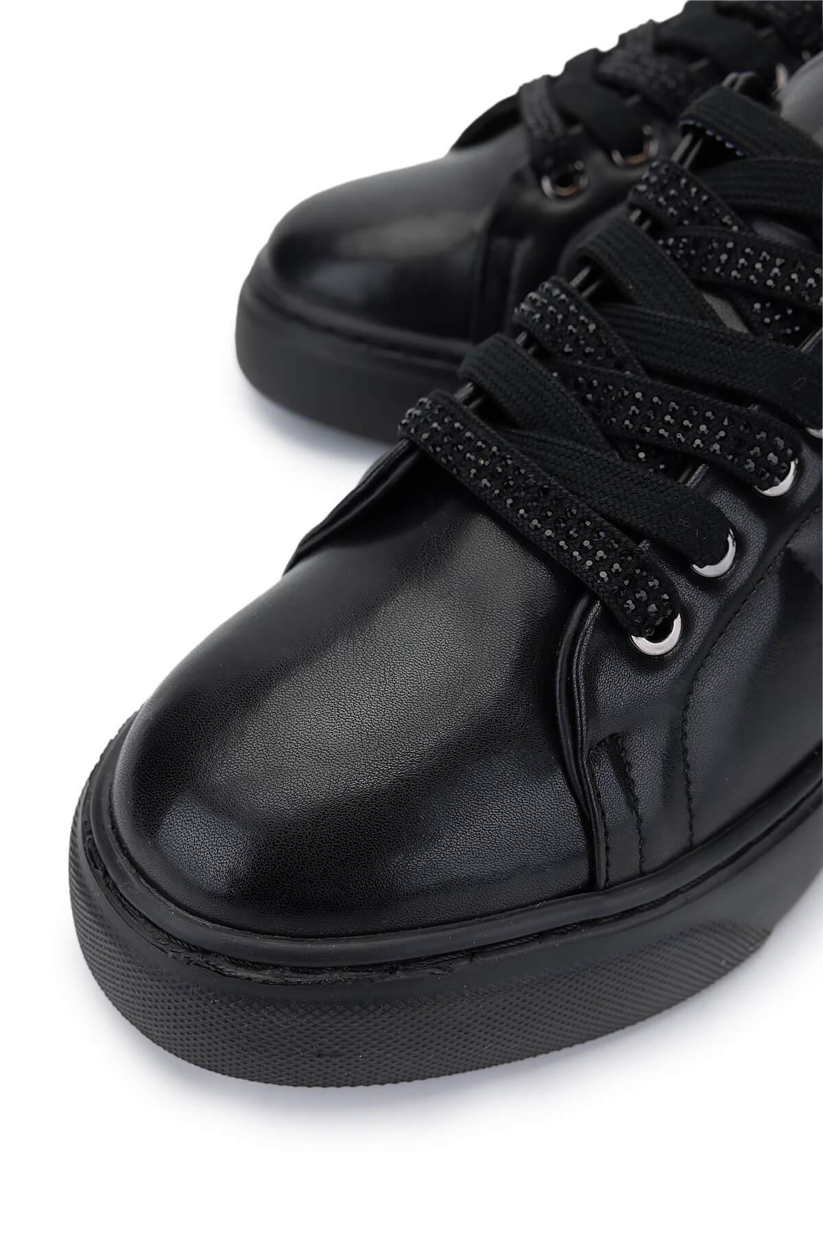 Tamer Tanca Kadın Vegan Siyah Sneakers & Spor Ayakkabı