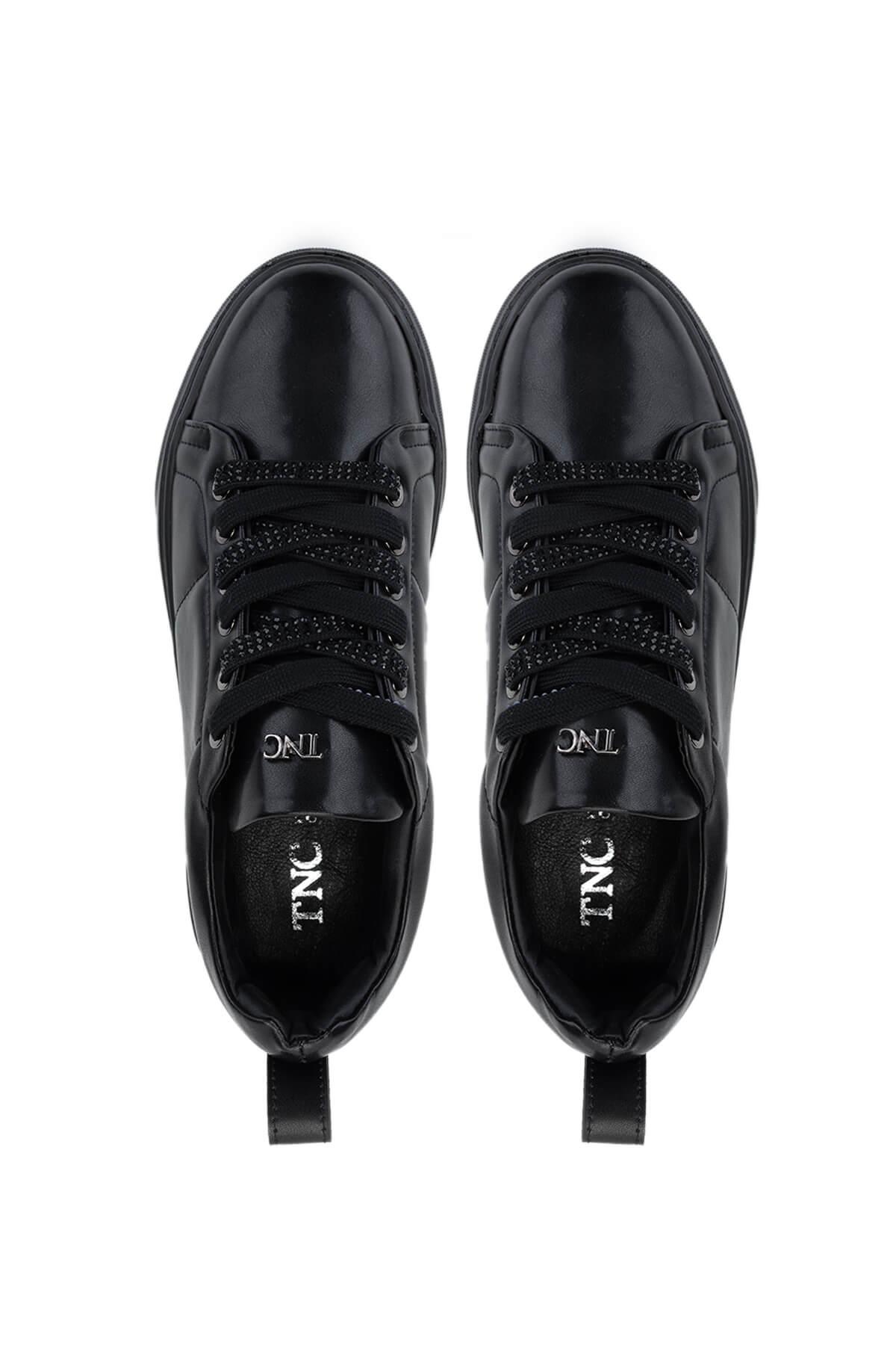 Tamer Tanca Kadın Vegan Siyah Sneakers & Spor Ayakkabı