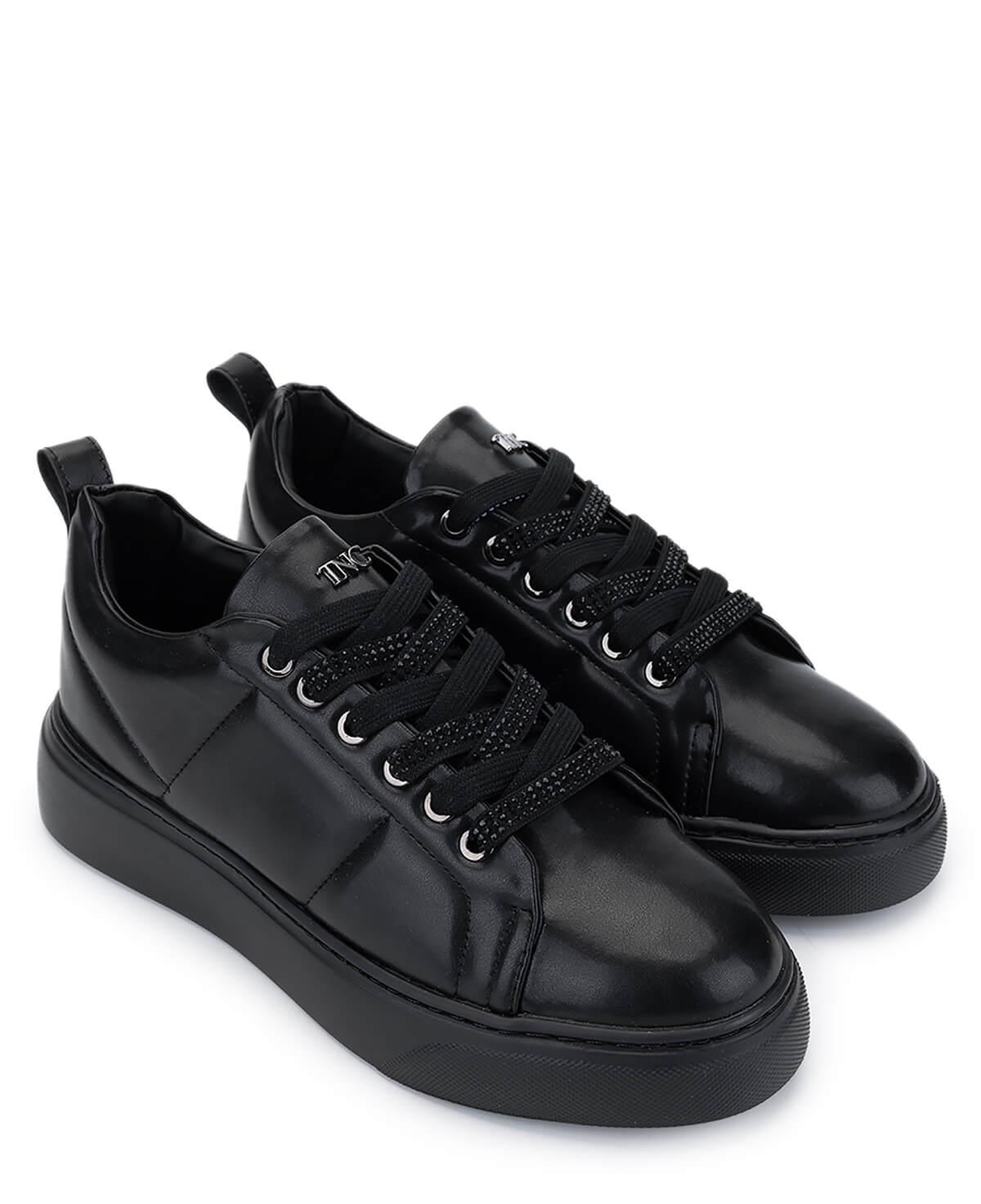 Tamer Tanca Kadın Vegan Siyah Sneakers & Spor Ayakkabı