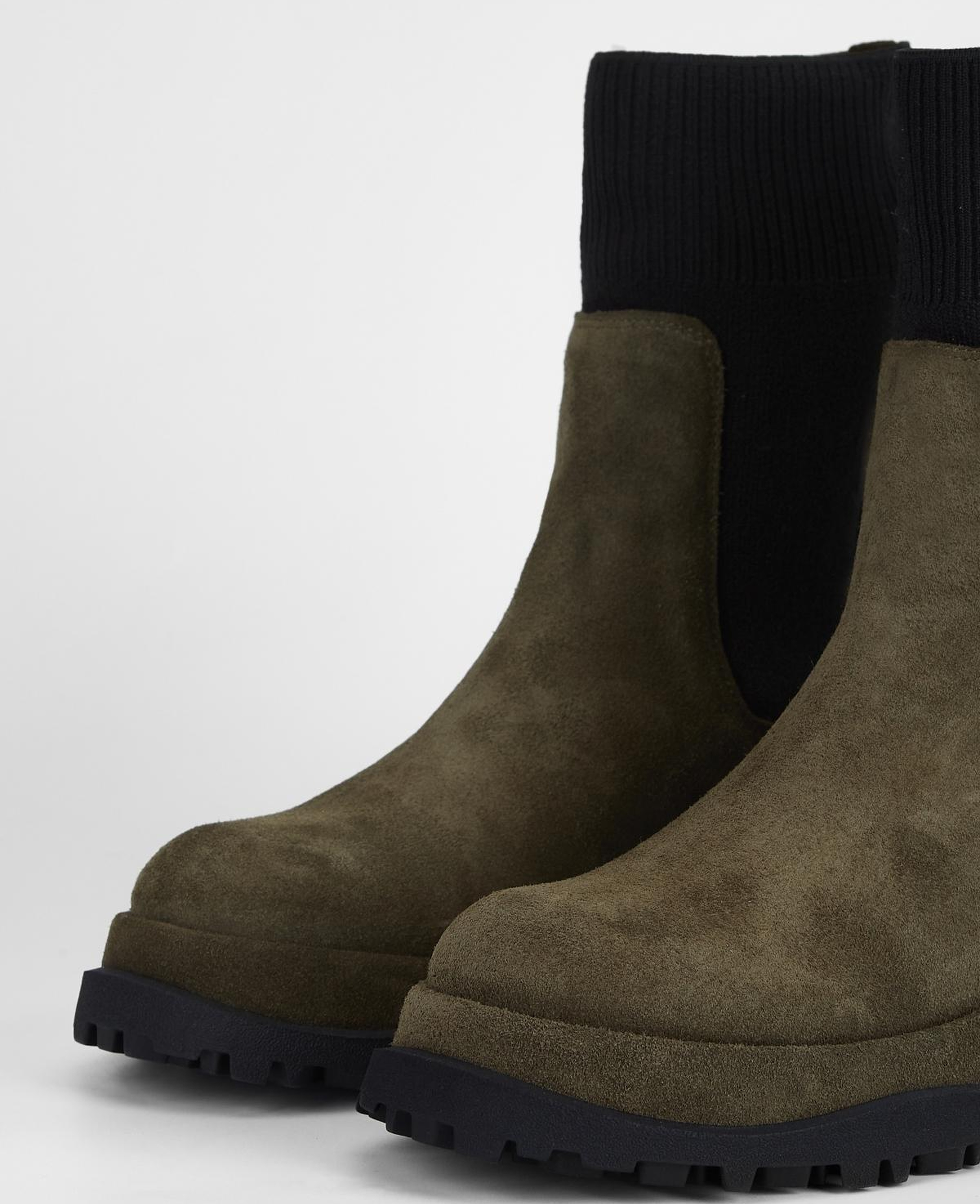 Valmenti Kadın Hakiki Deri Haki Süet Düz Bot