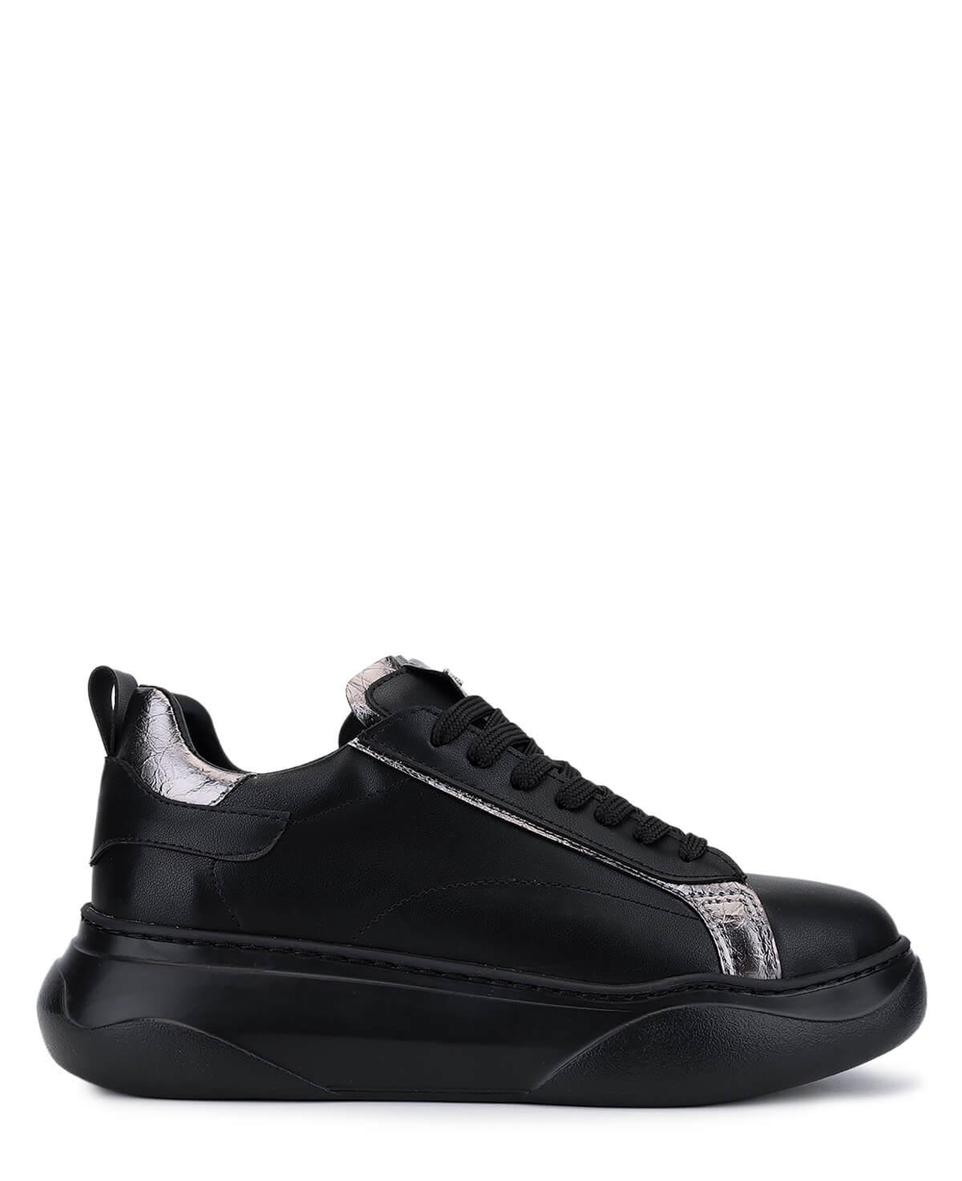 Tamer Tanca Kadın Suni Deri Siyah/Antrasit Sneakers & Spor Ayakkabı