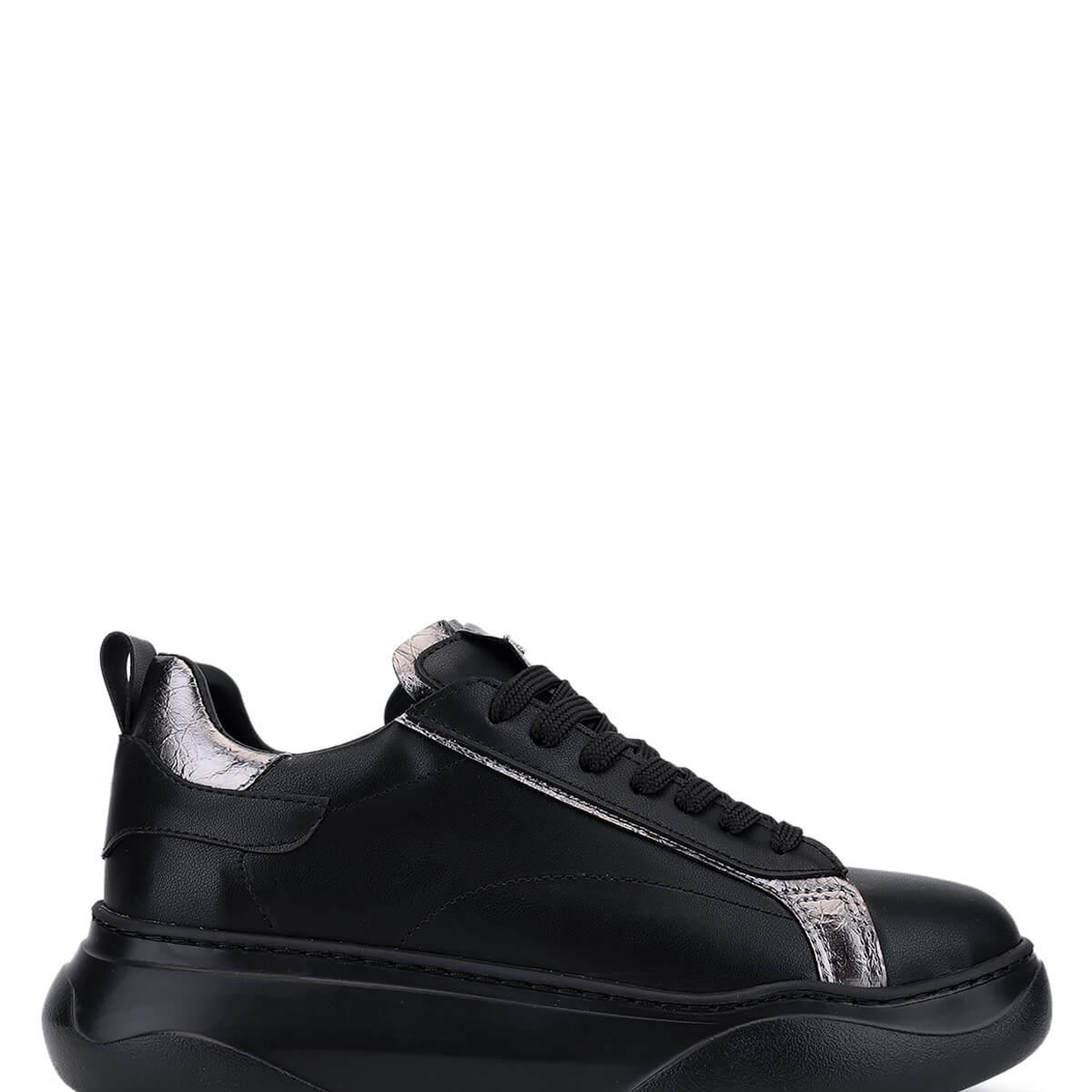 Tamer Tanca Kadın Suni Deri Siyah/Antrasit Sneakers & Spor Ayakkabı