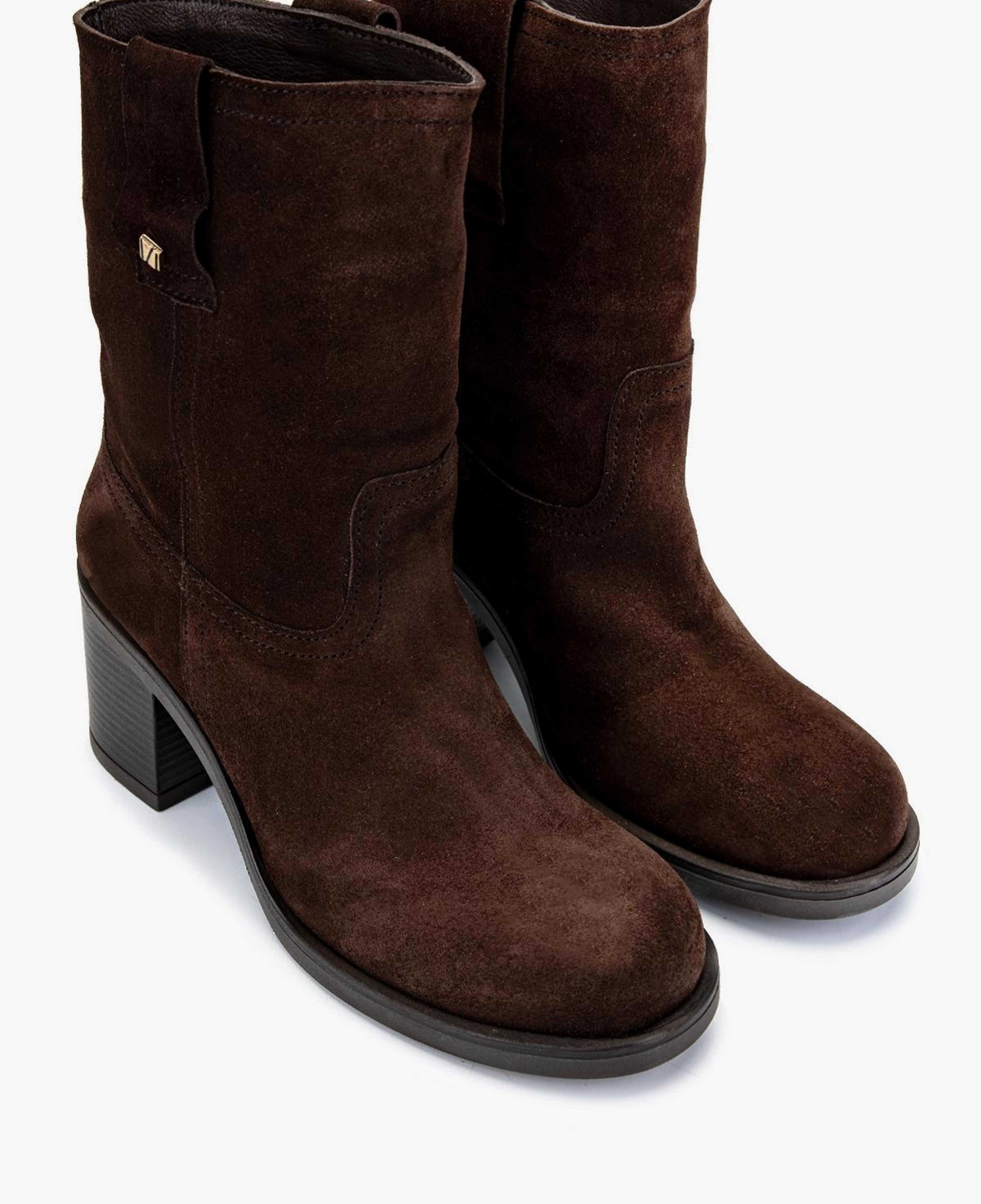 Valmenti Kadın Hakiki Deri Kahverengi Süet Topuklu Bot