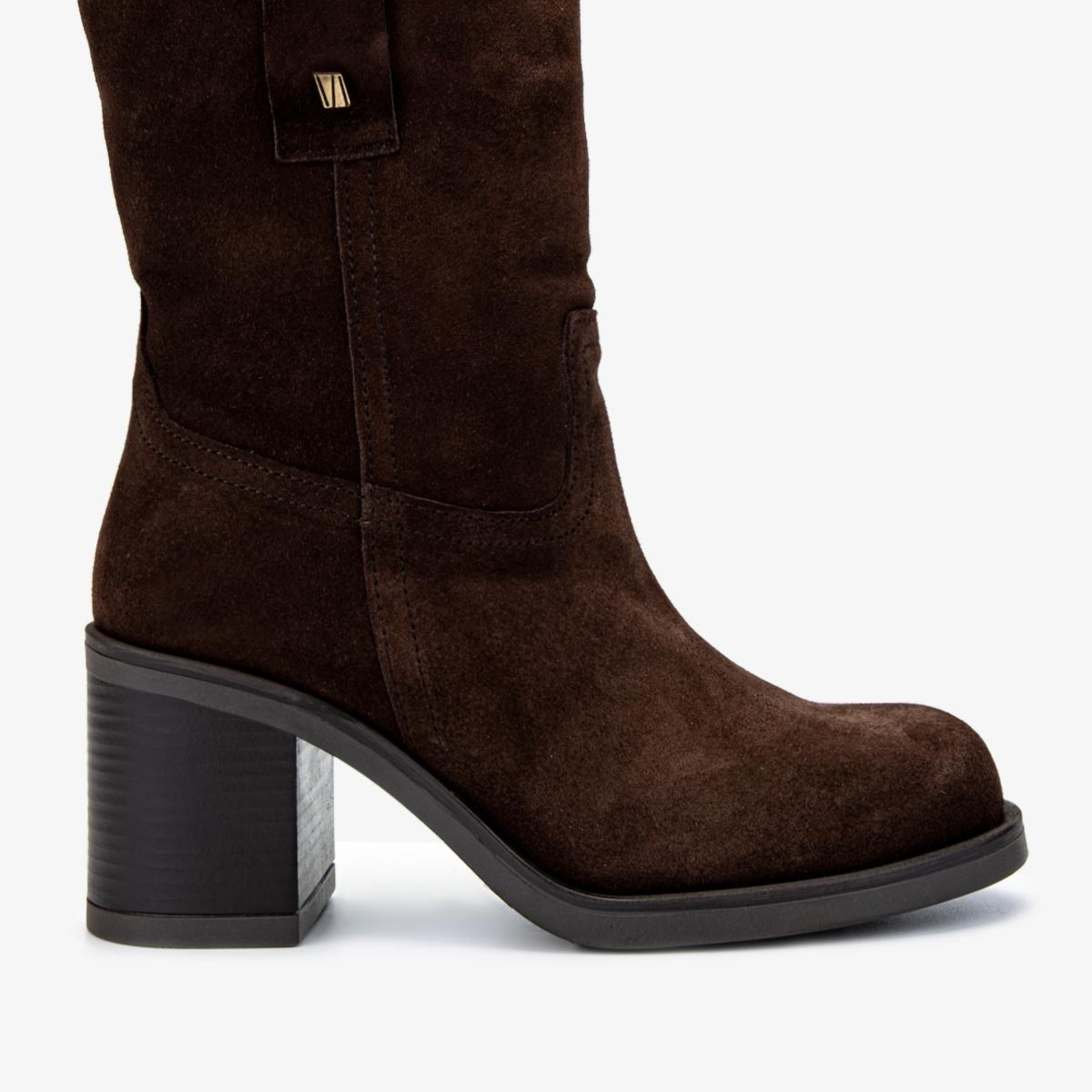 Valmenti Kadın Hakiki Deri Kahverengi Süet Topuklu Bot