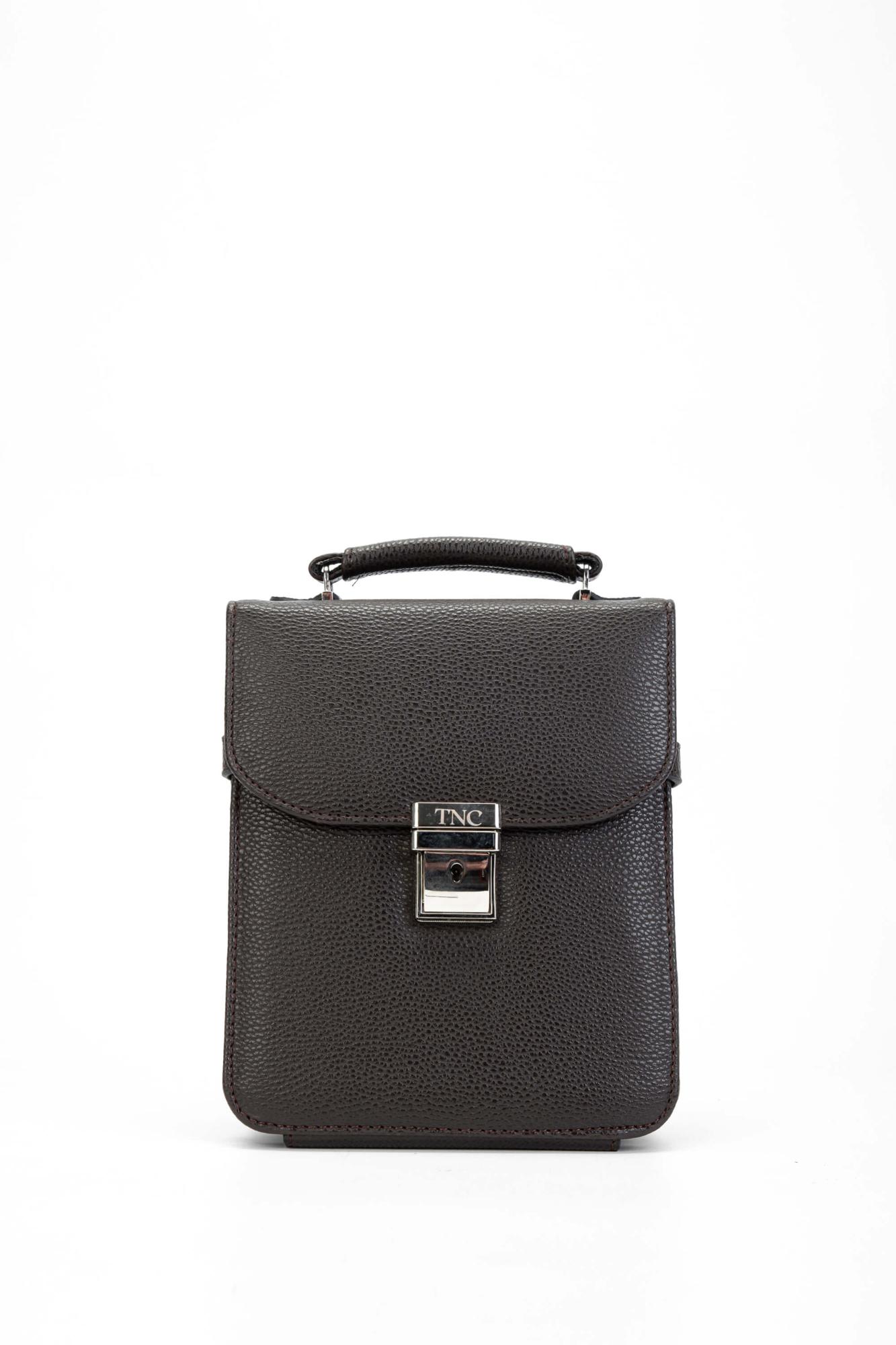 Tamer Tanca Erkek Vegan Kahverengi Postacı Çantası